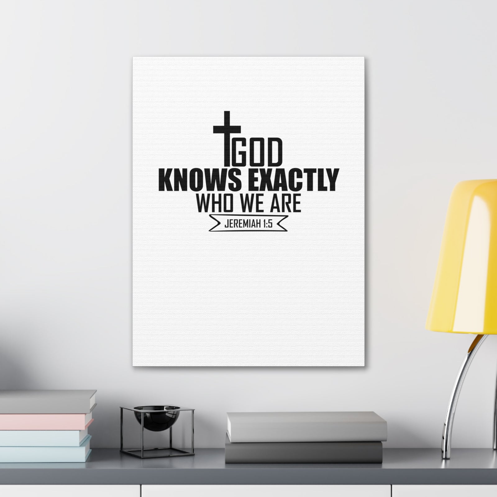 Scripture Walls Jeremiah 1:15 God Knows Bible Verse Canvas Christian Wall Art Ready to Hang Unframed-Express Your Love Gifts