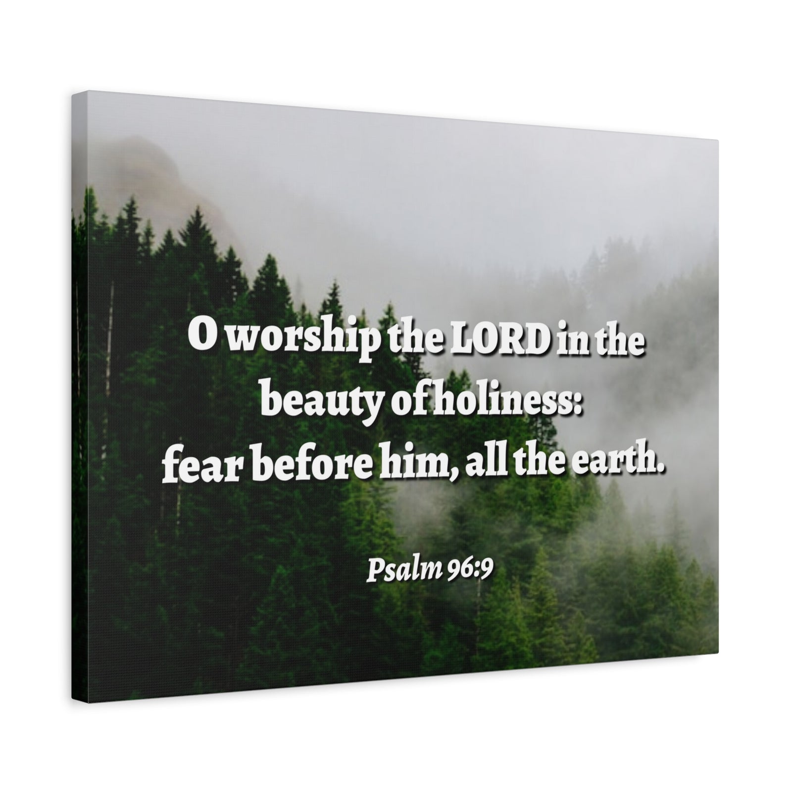 Scripture Walls Beauty Of Holiness Psalm 96:9 Bible Verse Canvas Christian Wall Art Ready to Hang-Express Your Love Gifts