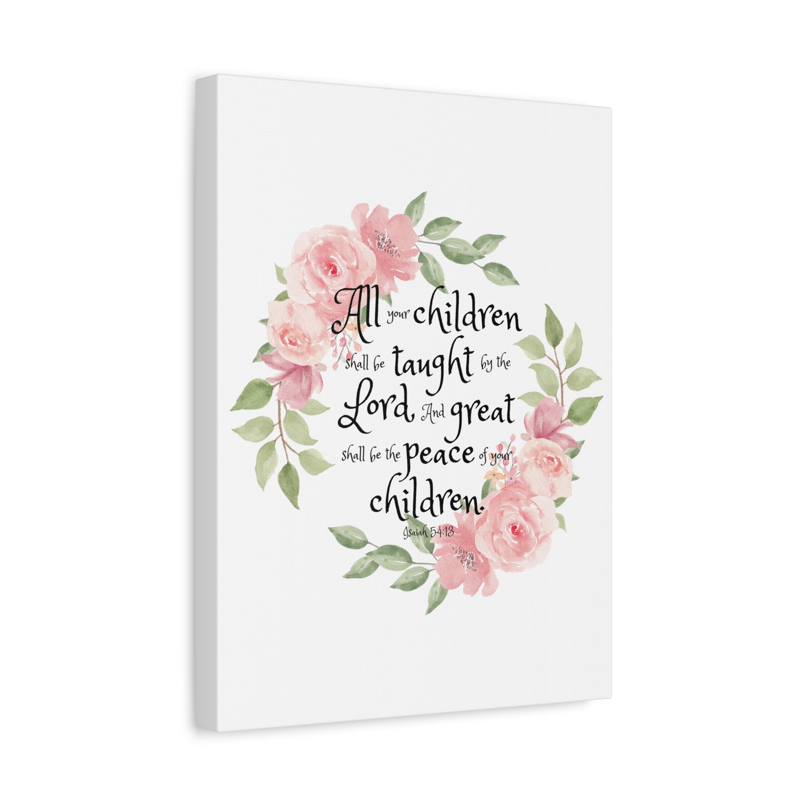 Scripture Walls Isaiah 54:13 All Your Children Bible Verse Canvas Christian Wall Art Ready to Hang Unframed-Express Your Love Gifts