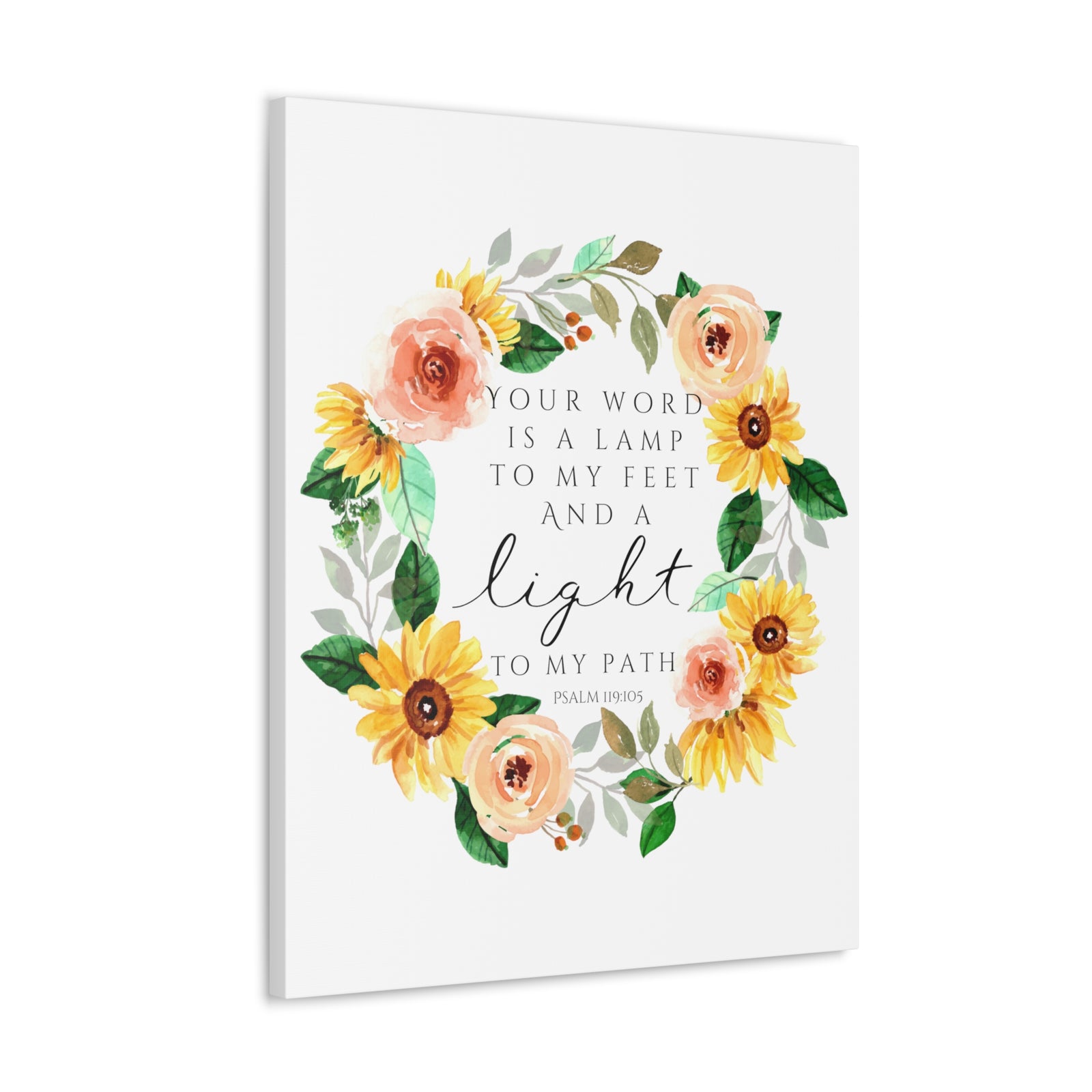 Scripture Walls Psalm 119:105 To My Path Bible Verse Canvas Christian Wall Art Ready to Hang Unframed-Express Your Love Gifts