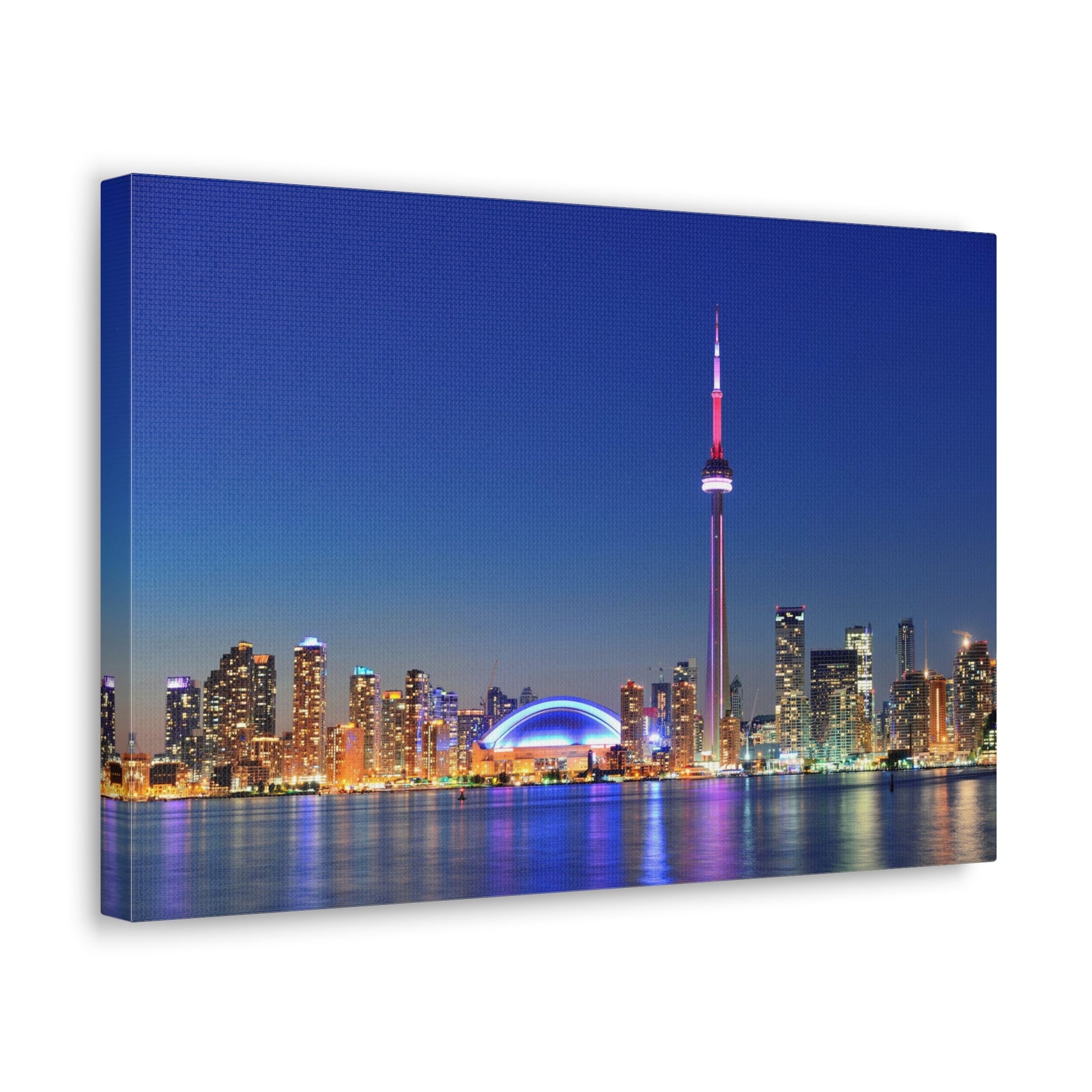 Toronto Night Skyline Canvas Artwork High-Quality Breathtaking Stunning Cityscape for Home Decor Ready to Hang-Express Your Love Gifts