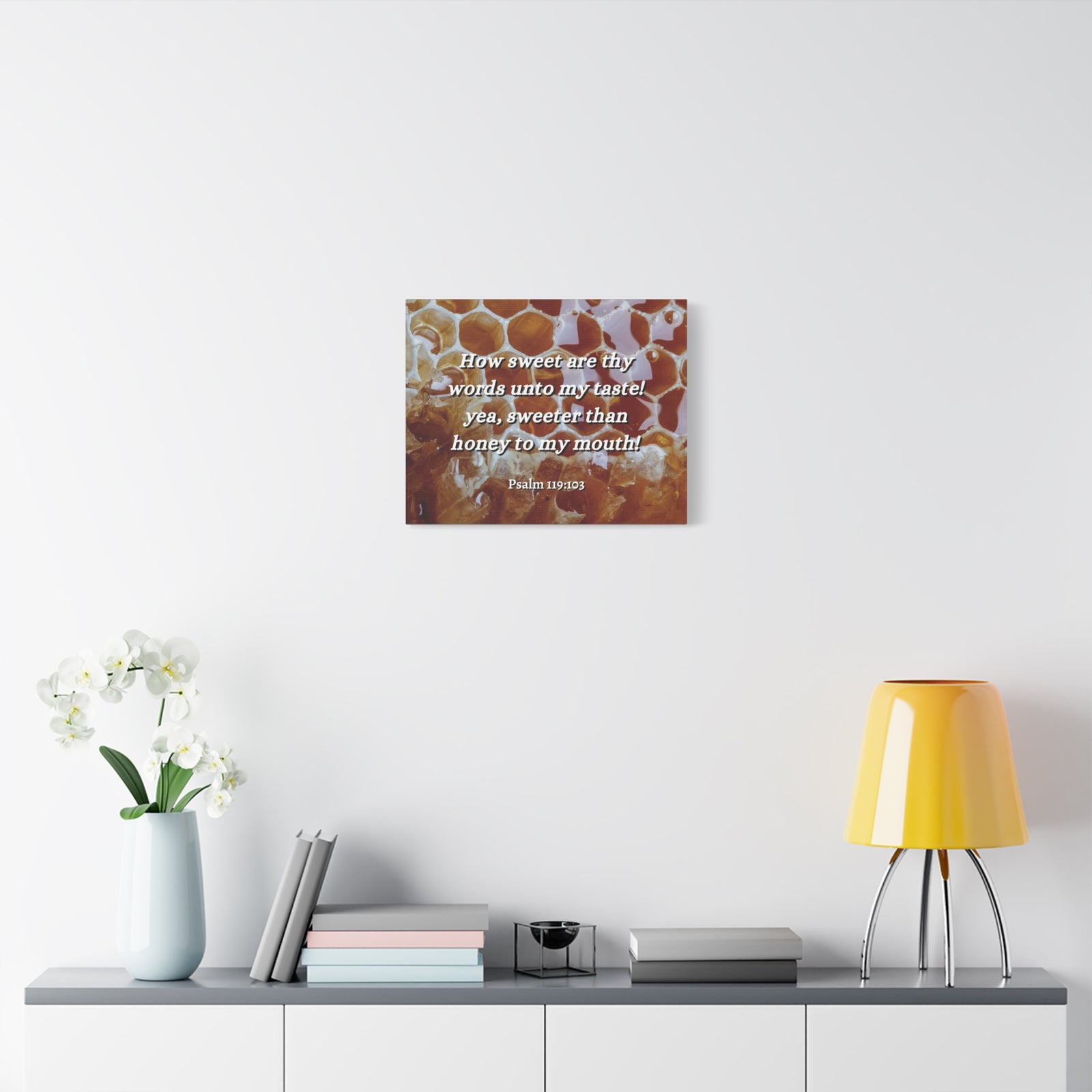 Scripture Walls Thy Words Psalm 119:103 Bible Verse Canvas Christian Wall Art Ready to Hang-Express Your Love Gifts