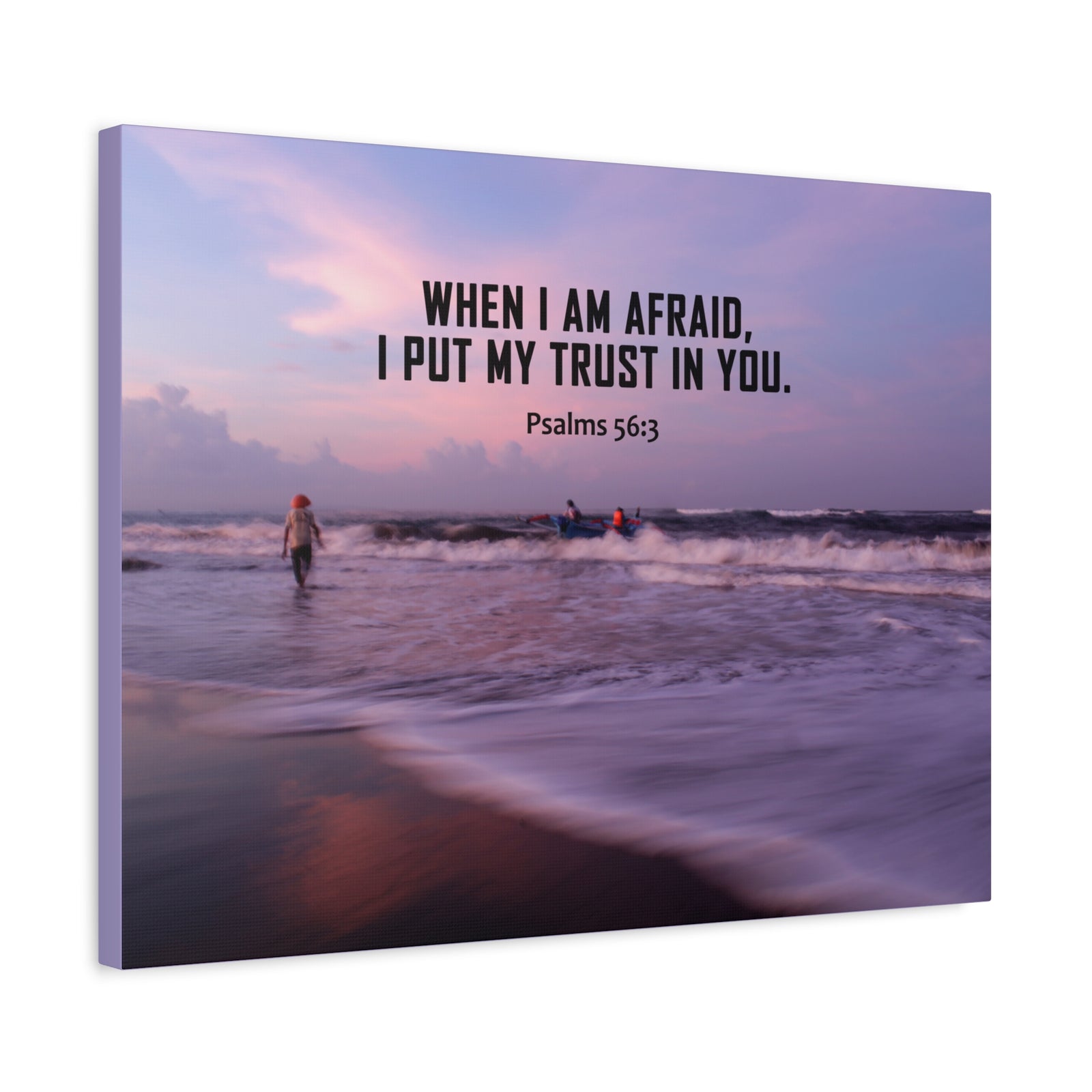 Scripture Canvas My Trust In You Psalm 56:3 Christian Wall Art Bible Verse Print Ready to Hang-Express Your Love Gifts