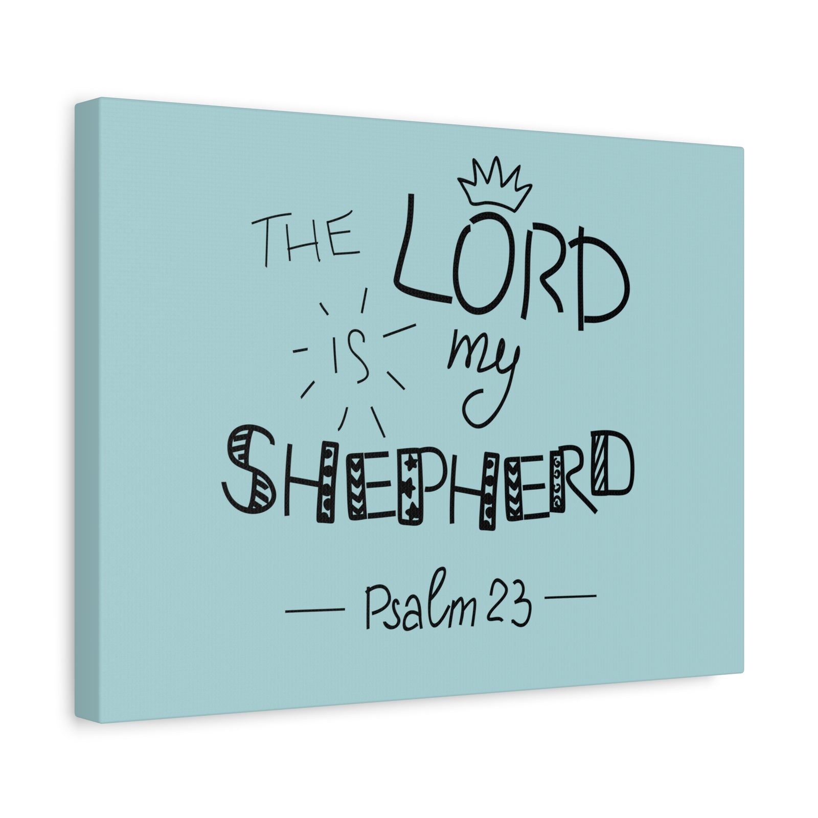 Scripture Canvas The Lord Is My Shepherd Psalm 23 Christian Wall Art Bible Verse Print Ready To Hang-Express Your Love Gifts