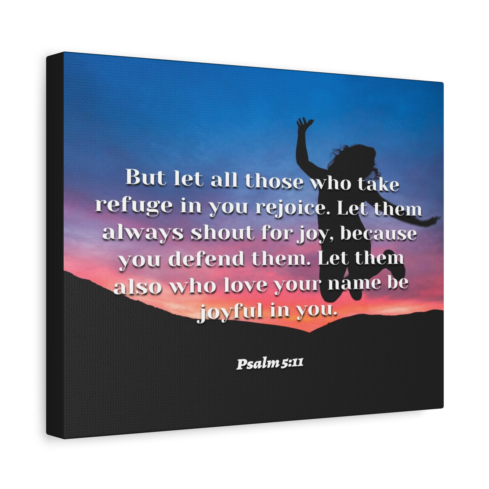 Scripture Canvas Trust In You Psalm 5:11 Christian Wall Art Bible Verse Print Ready to Hang-Express Your Love Gifts