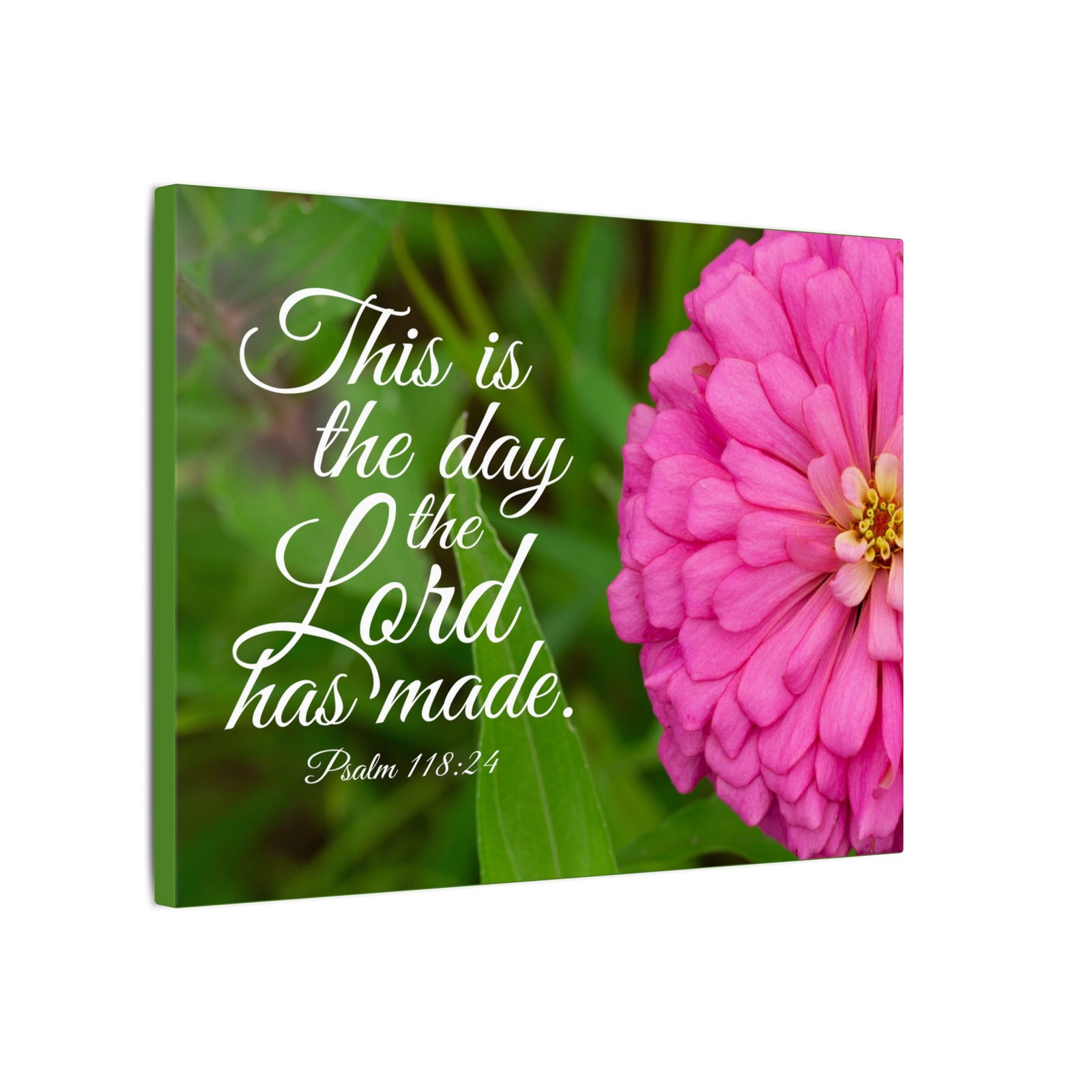 Scripture Canvas The Lord Has Made Psalm 118:24 Christian Wall Art Bible Verse Print Ready to Hang-Express Your Love Gifts