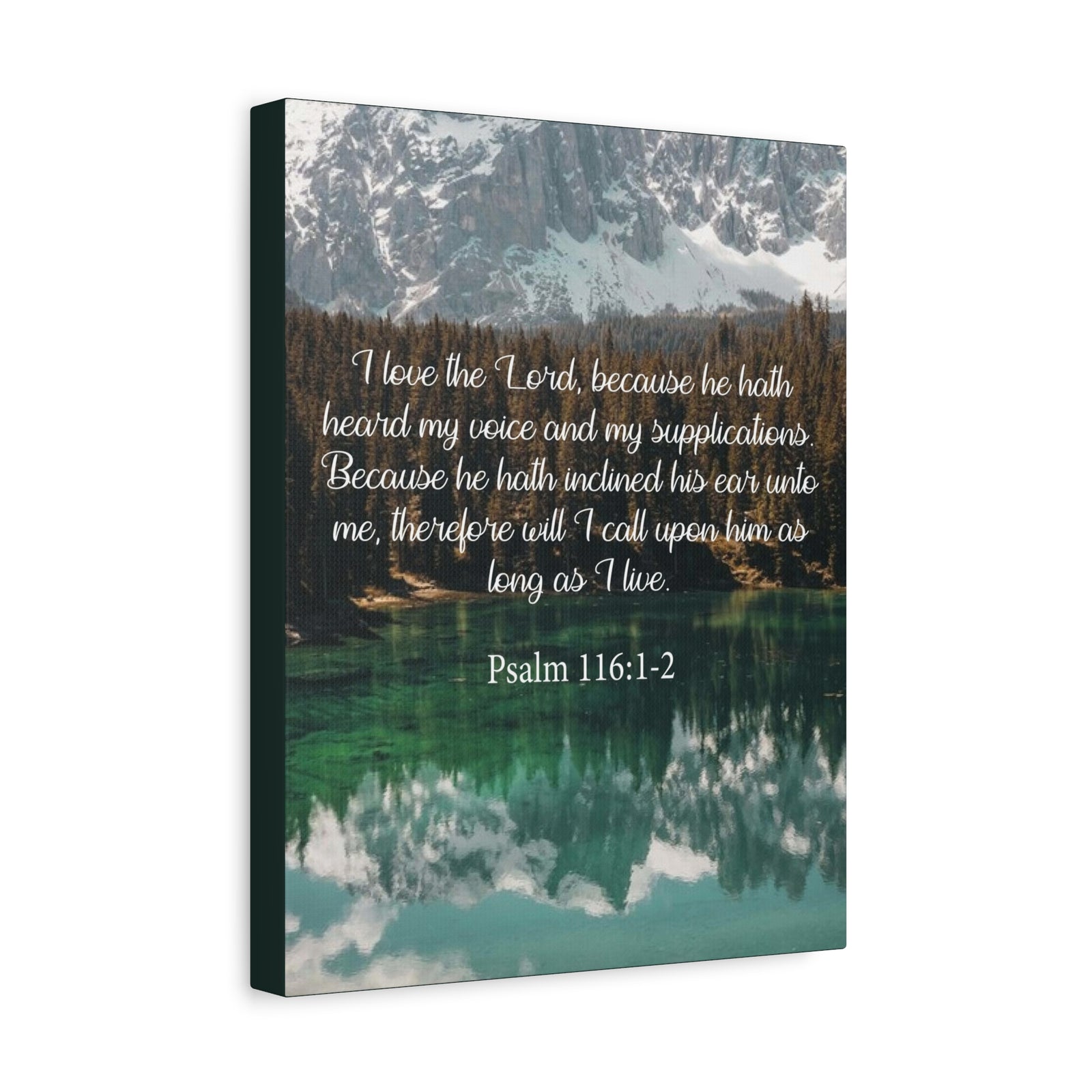 Bible Verse Canvas I Love The Lord Psalm 116:1-2 Christian Home Décor Wall Art Scripture Ready to Hang Faith Print-Express Your Love Gifts