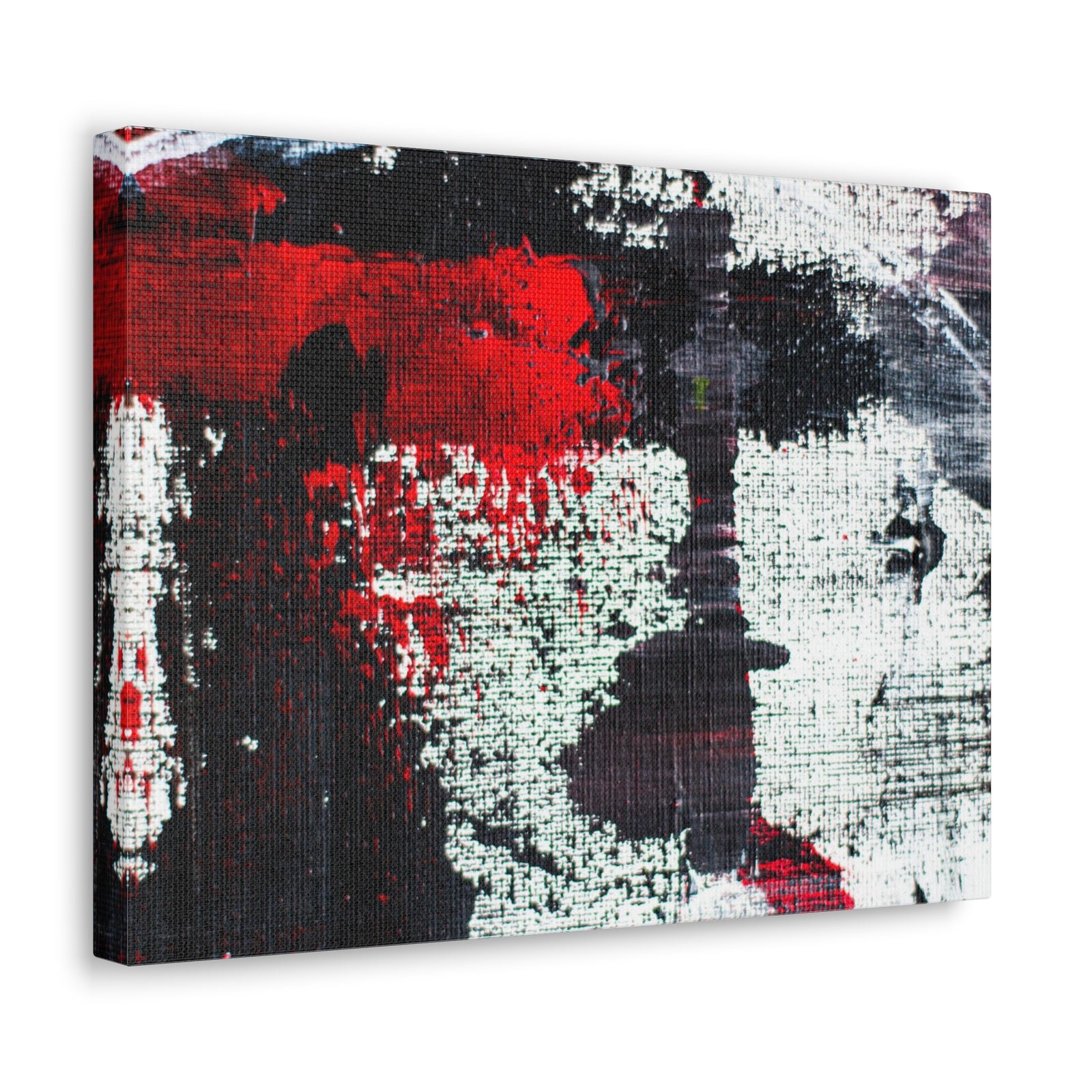Abstract Rough Canvas Paint Strokes Red White Black Painting Canvas Wall Art for Home Decor Ready-to-Hang-Express Your Love Gifts