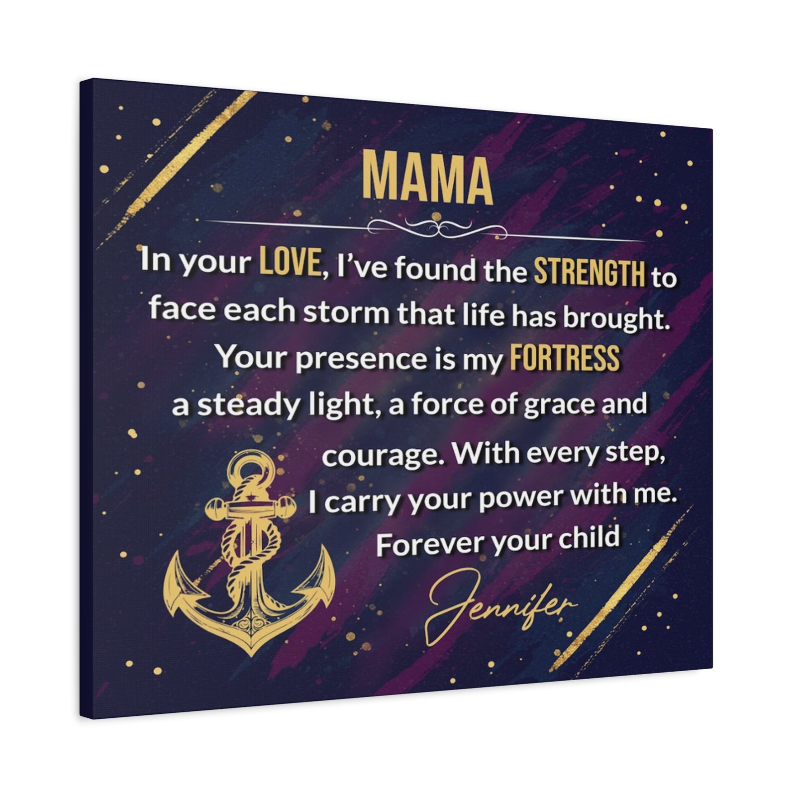 Personalized To Mom In Your Love I Find Strength Custom Canvas Wall Art-Express Your Love Gifts