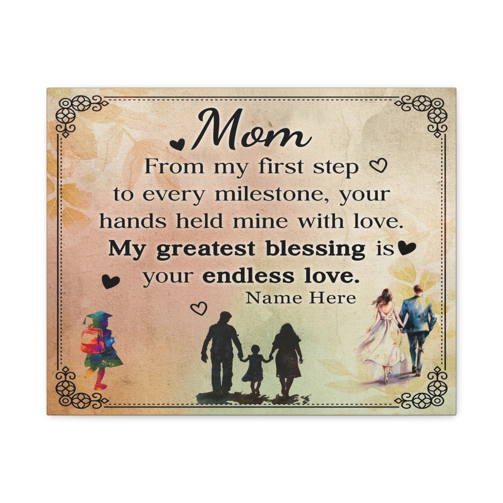 Personalized To Mom My Greatest Blessing is You Elegant Home Décor-Express Your Love Gifts