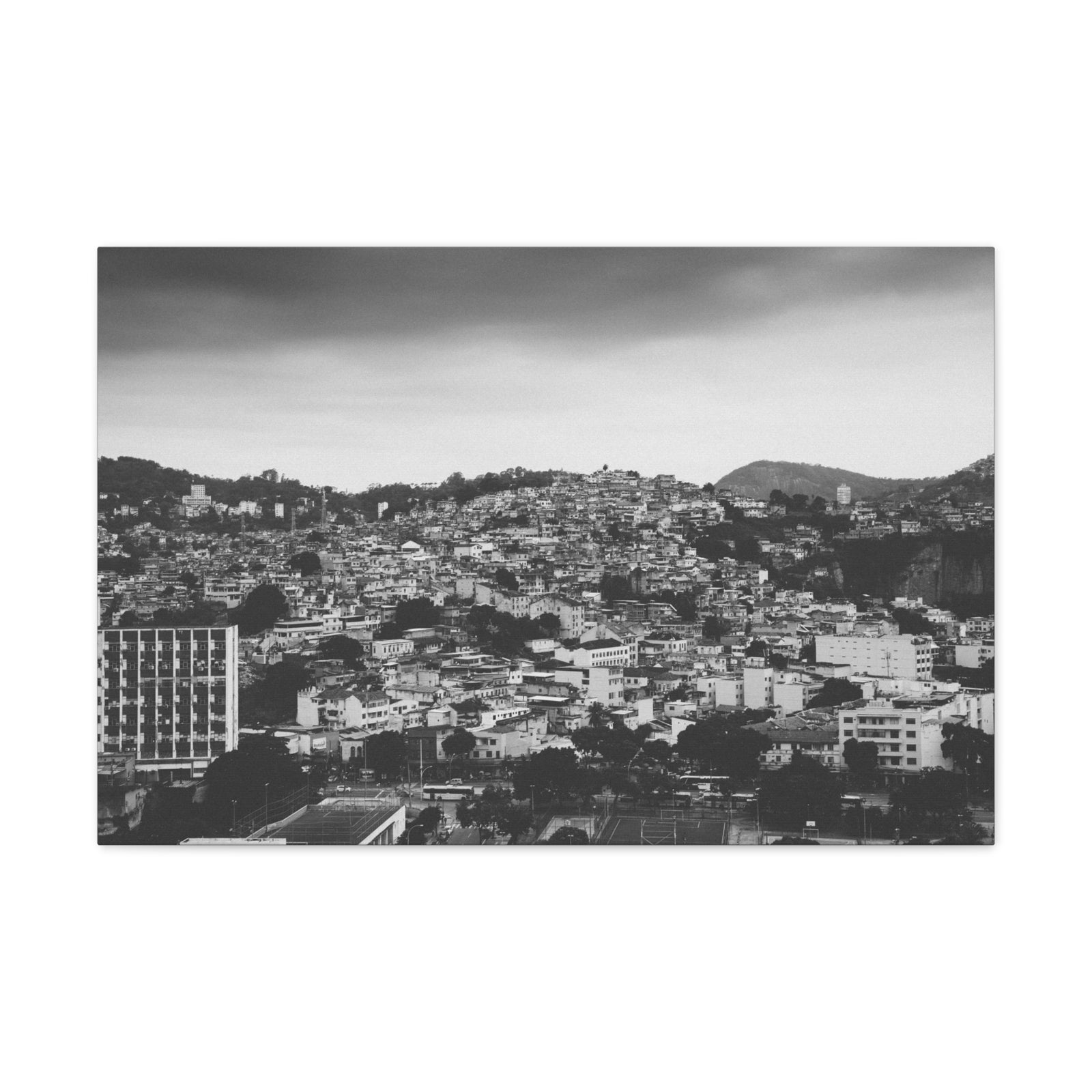 Rio de Janeiro Black And White Skyline Canvas Artwork High-Quality Breathtaking Stunning Cityscape for Home Decor Ready to Hang-Express Your Love Gifts