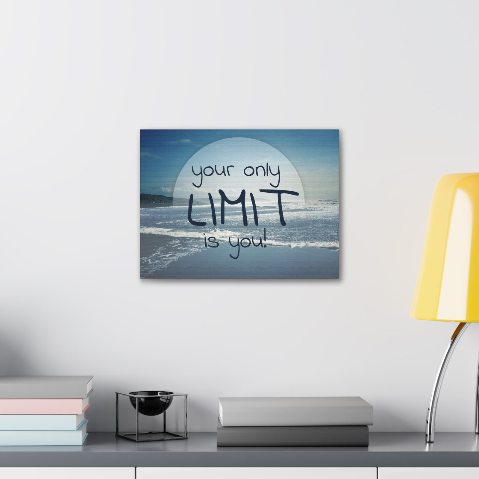 Inspirational Quote Canvas Your Only Limit Is You Wall Art Motivational Motto Inspiring Prints Artwork Decor Ready to Hang-Express Your Love Gifts