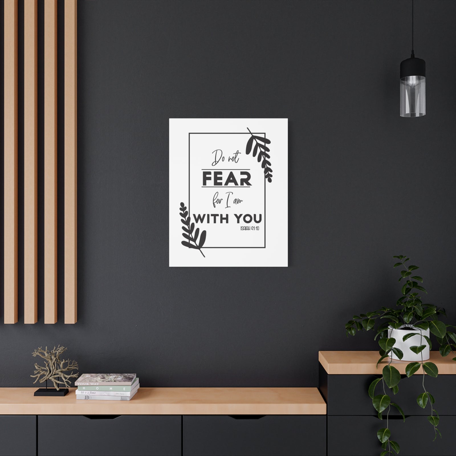 Scripture Canvas For I Am With You Isaiah 41:10 Christian Wall Art Bible Verse Print Ready to Hang-Express Your Love Gifts