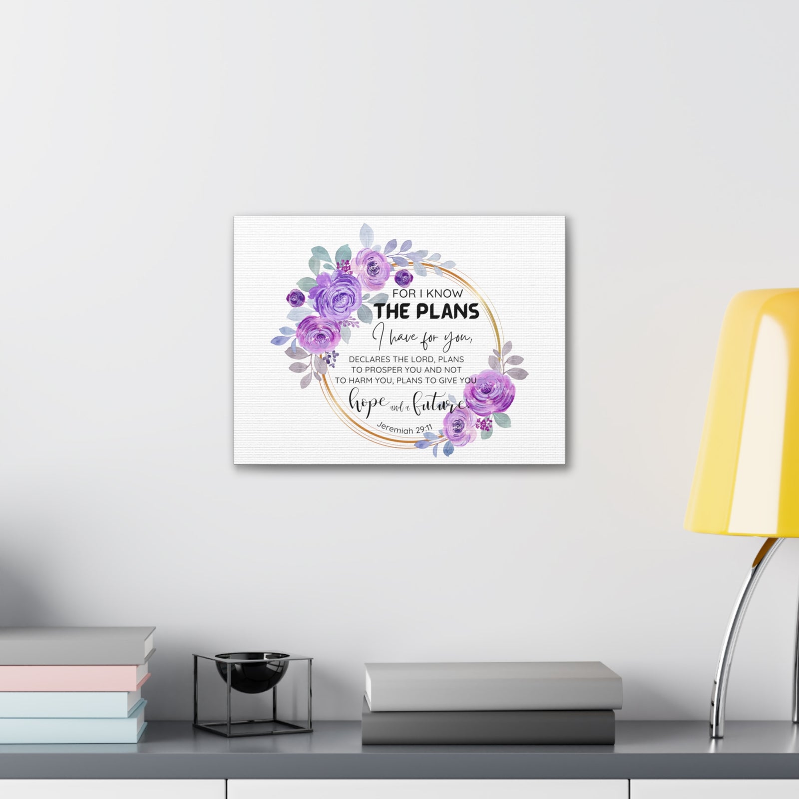 Scripture Walls Jeremiah 29:11 The Plans I Have Bible Verse Canvas Christian Wall Art Ready to Hang Unframed-Express Your Love Gifts