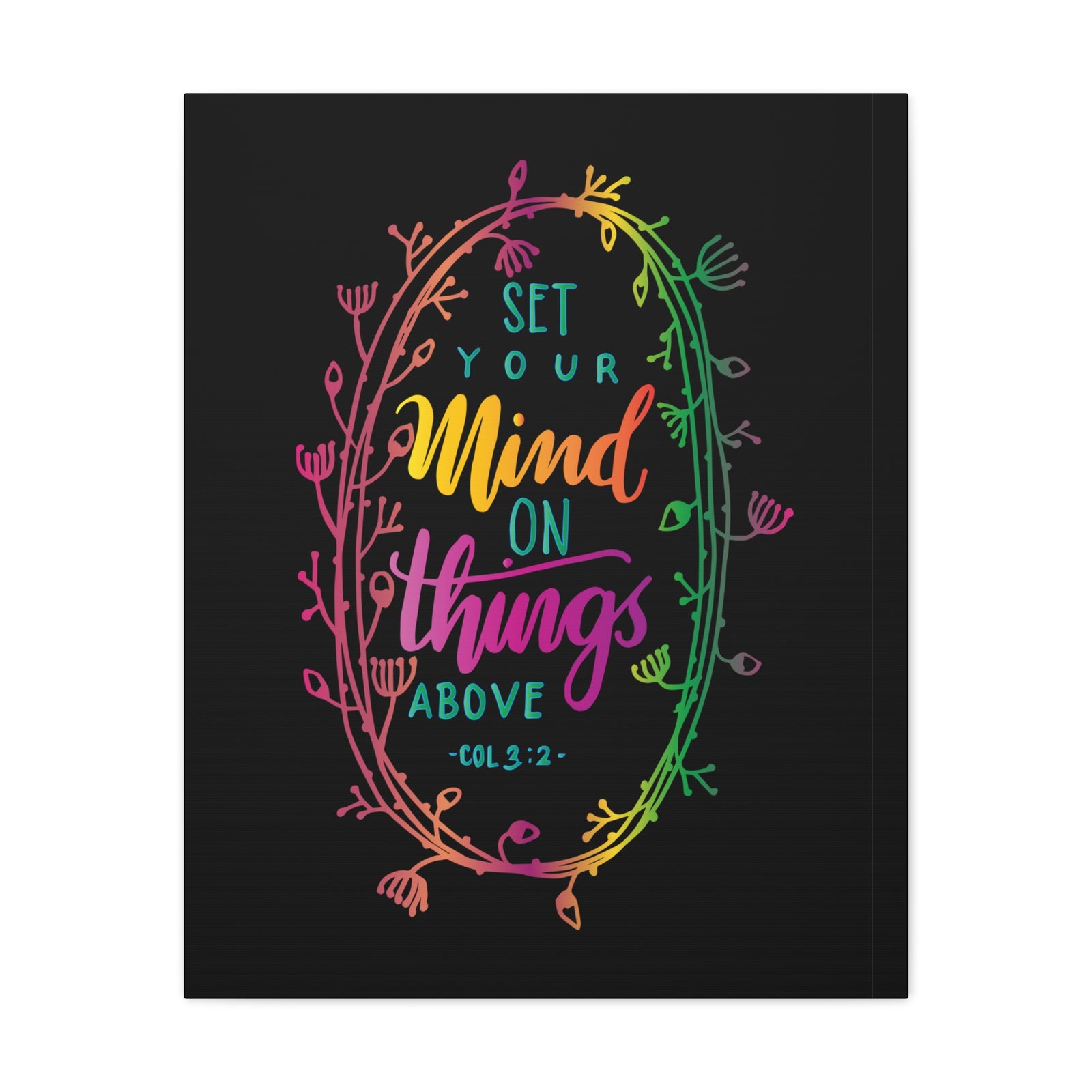 Scripture Canvas Things Above Col 3:2 Christian Wall Art Bible Verse Print Ready to Hang-Express Your Love Gifts