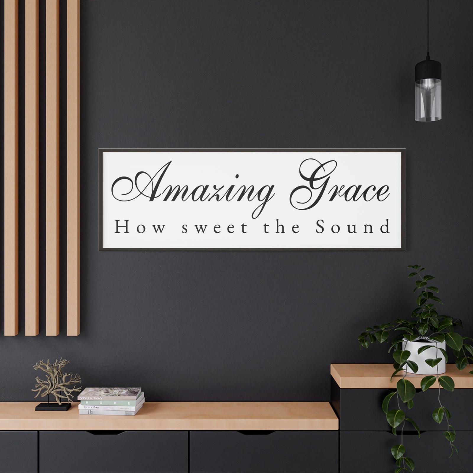 Scripture Walls Amazing Grace White Bible Verse Canvas Christian Wall Art Ready to Hang Unframed-Express Your Love Gifts