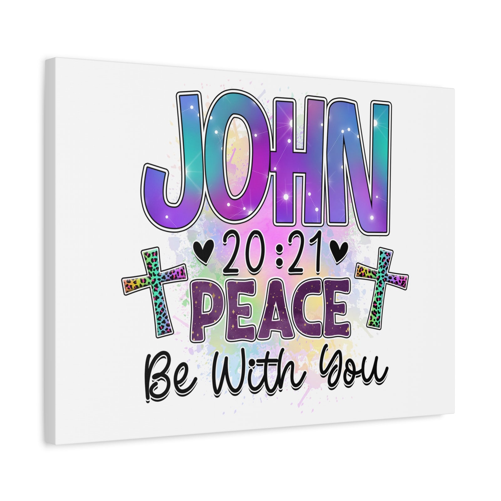 Scripture Walls John 20:21 Peace Be With You Bible Verse Canvas Christian Wall Art Ready to Hang Unframed-Express Your Love Gifts