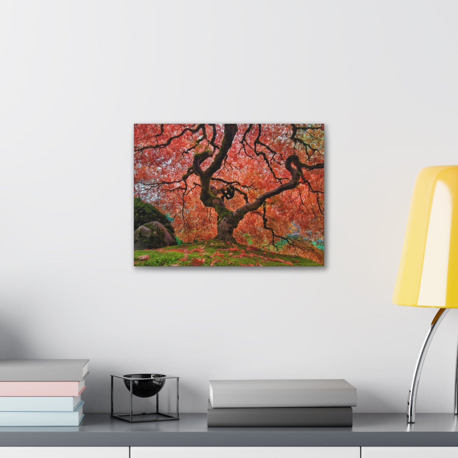 Old Japanese Maple Tree In Japanese Garden Canvas Wall Art for Home Decor Ready-to-Hang-Express Your Love Gifts