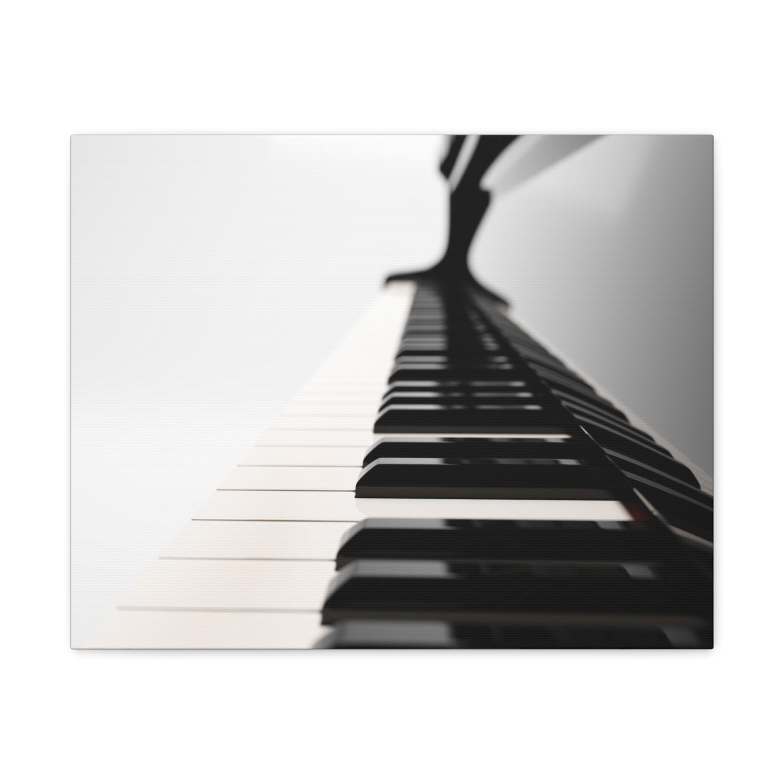 Piano Black And White Music Lover's Delight Piano Keyboard Canvas Wall Art for Home Decor Ready-to-Hang-Express Your Love Gifts