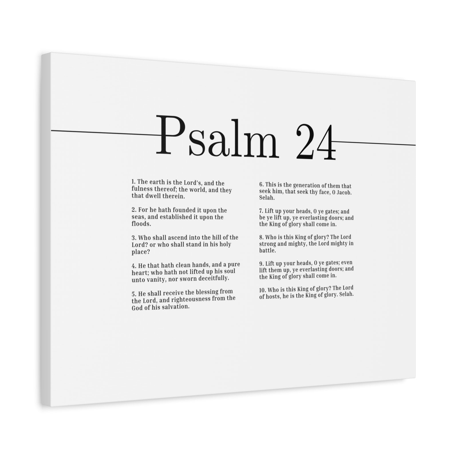 Scripture Canvas The Blessing From The Lord Psalm 24 Christian Wall Art Bible Verse Print Ready to Hang-Express Your Love Gifts