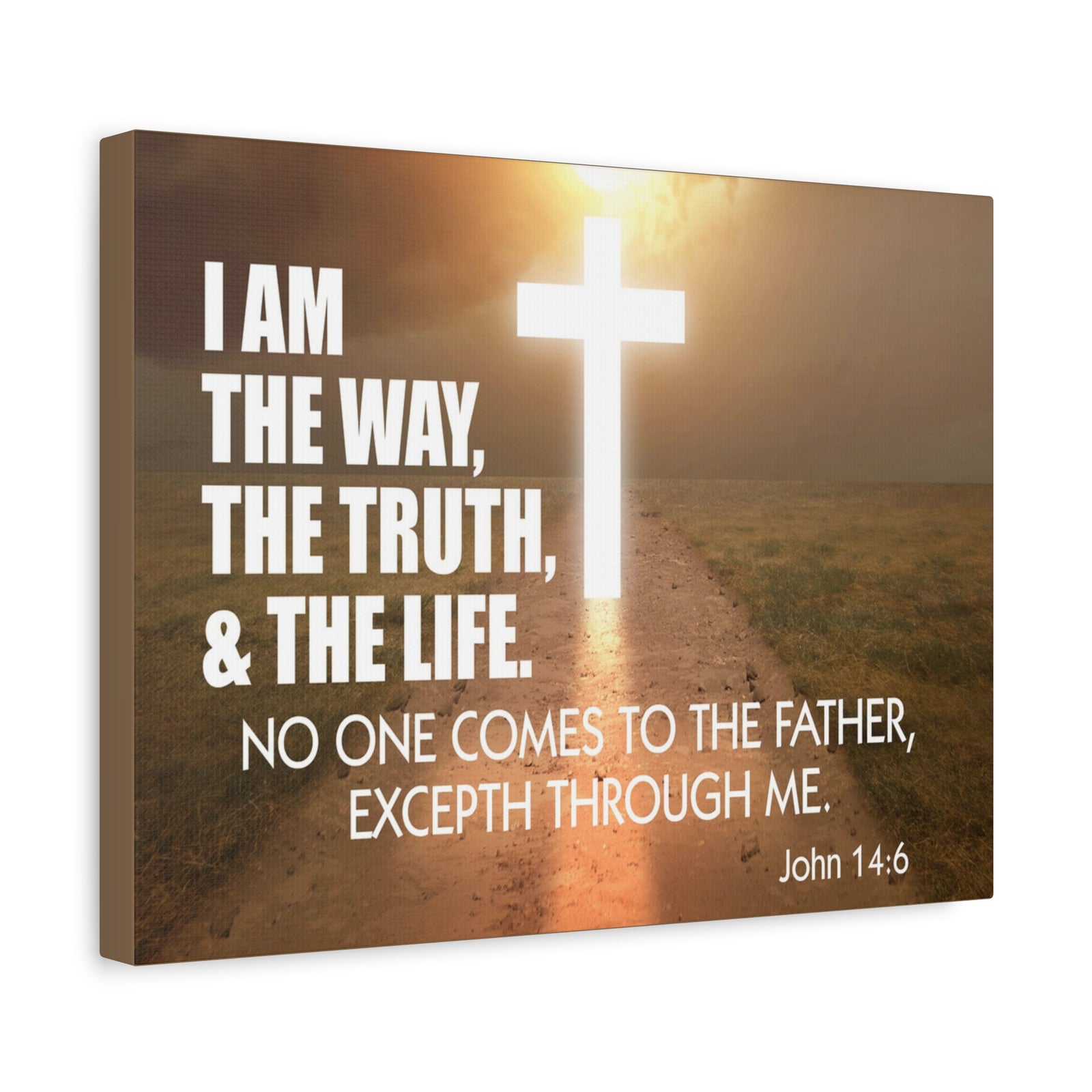 Bible Verse Canvas I Am The Way John 14:6 Wall Art Christian Home Decor-Express Your Love Gifts