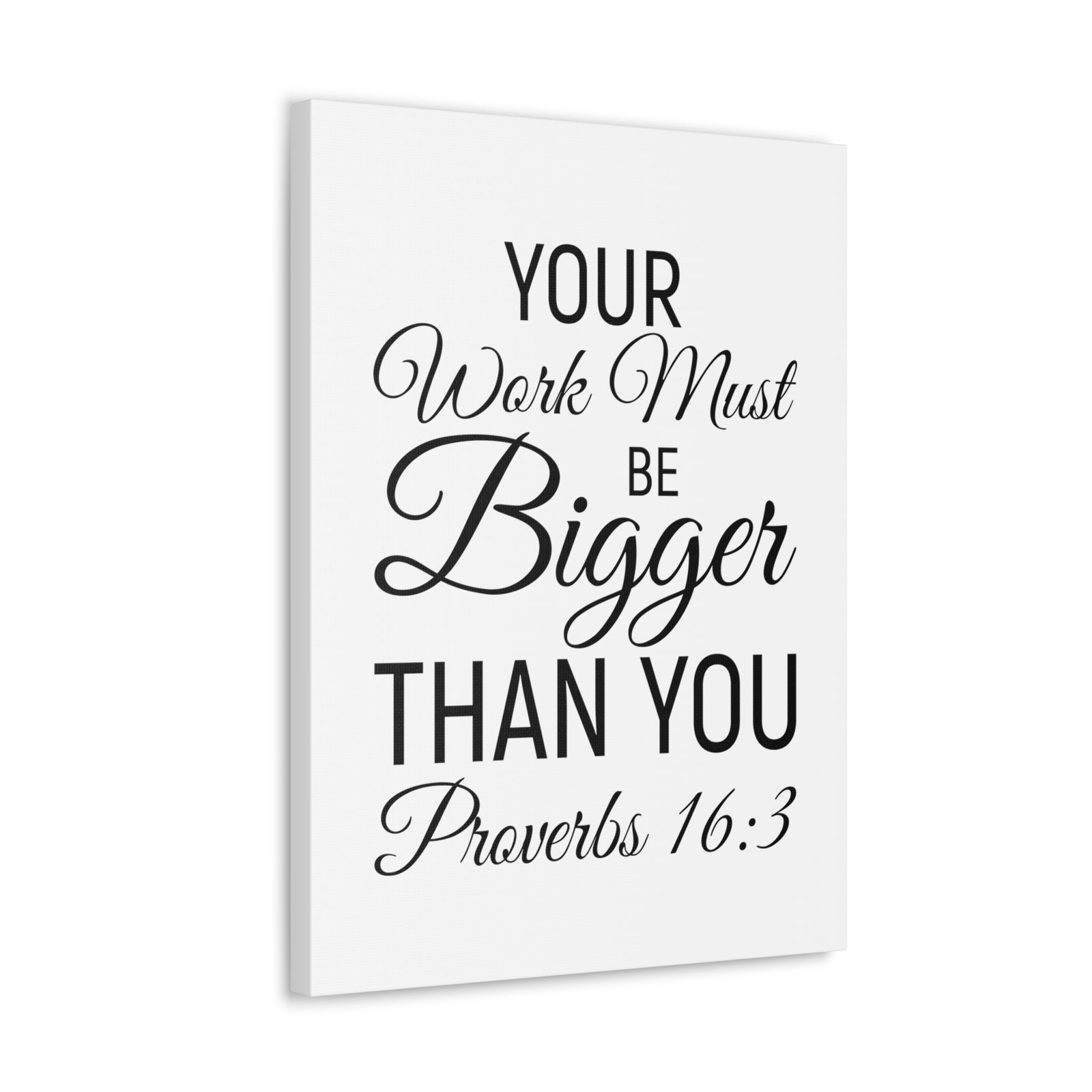 Scripture Walls Proverbs 16:3 Bigger Than You Bible Verse Canvas Christian Wall Art Ready to Hang Unframed-Express Your Love Gifts
