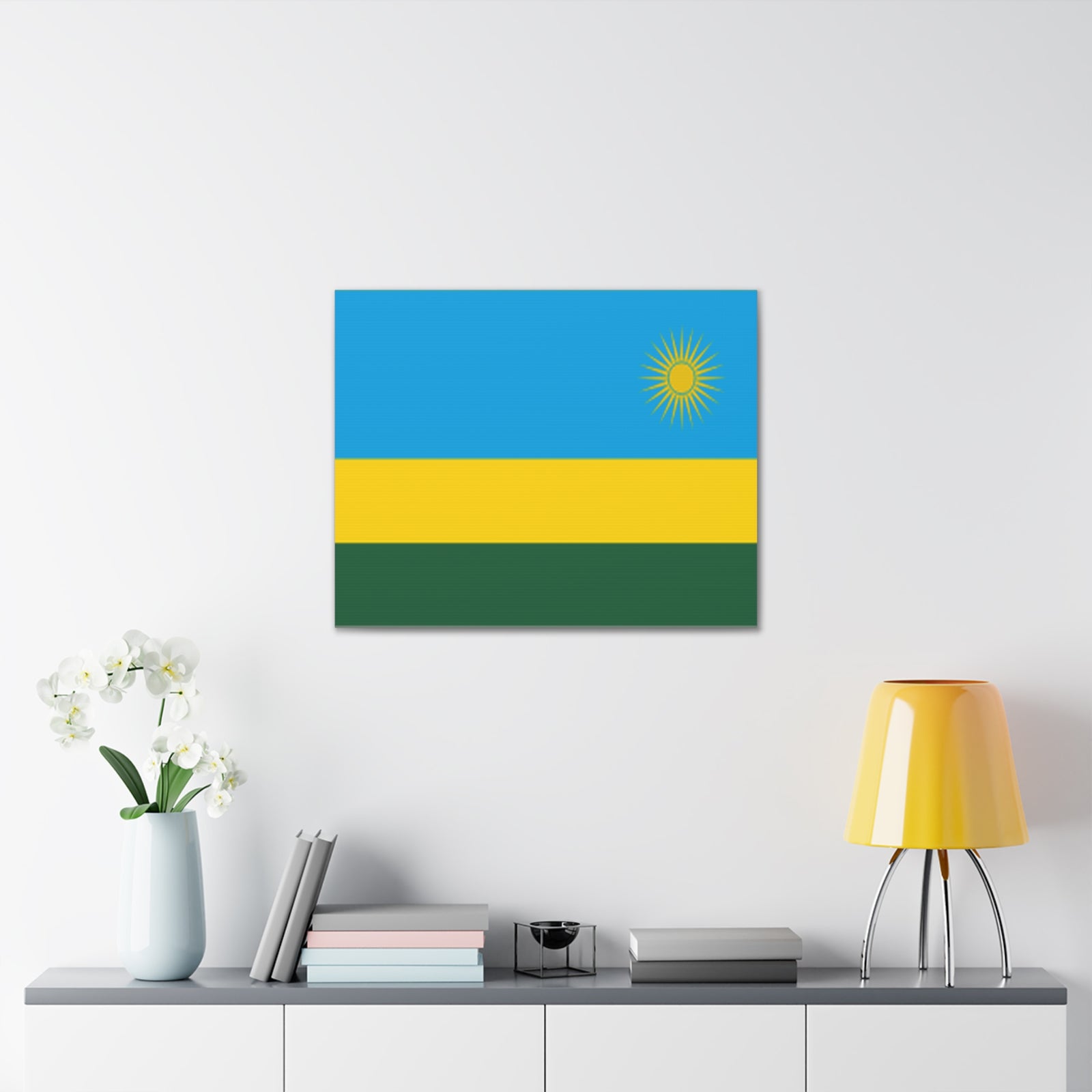 Rwanda Country Flag Canvas Vibrant Wall Art Unframed Home Decor-Express Your Love Gifts