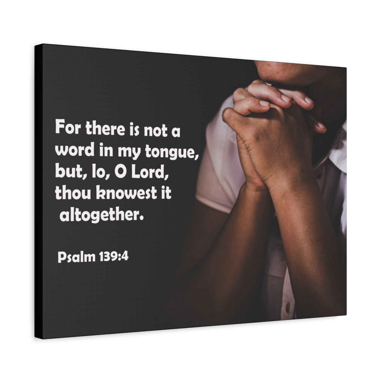 Bible Verse Canvas For There is Not a Word Psalm 139:4 Christian Home Décor Wall Art Scripture Ready to Hang Faith Print-Express Your Love Gifts