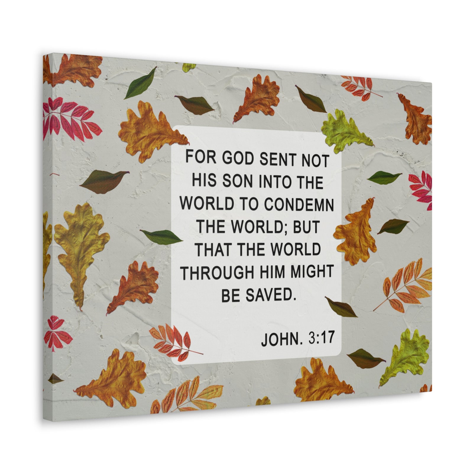 Scripture Walls God Sent John 3:17 Bible Verse Canvas Christian Wall Art Ready to Hang-Express Your Love Gifts