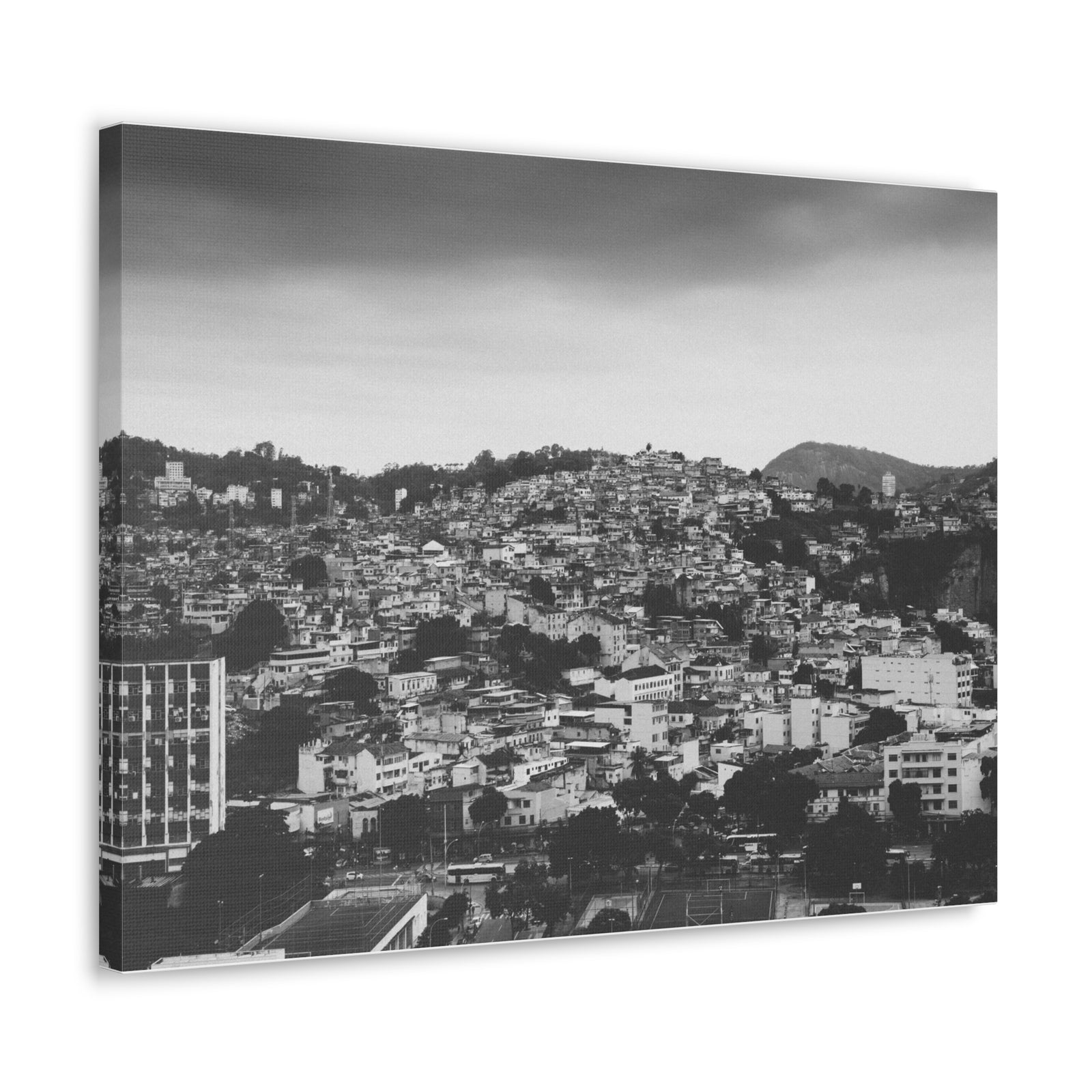 Rio de Janeiro Black And White Skyline Canvas Artwork High-Quality Breathtaking Stunning Cityscape for Home Decor Ready to Hang-Express Your Love Gifts
