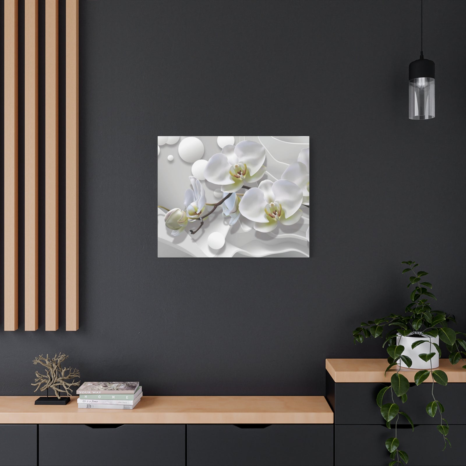 Bouquet of Orchids Flower Canvas Wall Art for Home Decor Ready-to-Hang-Express Your Love Gifts
