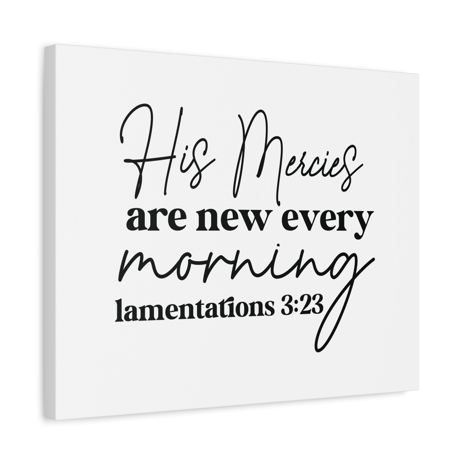 Scripture Walls Lamentations 3:23 His Mercies Bible Verse Canvas Christian Wall Art Ready to Hang Unframed-Express Your Love Gifts