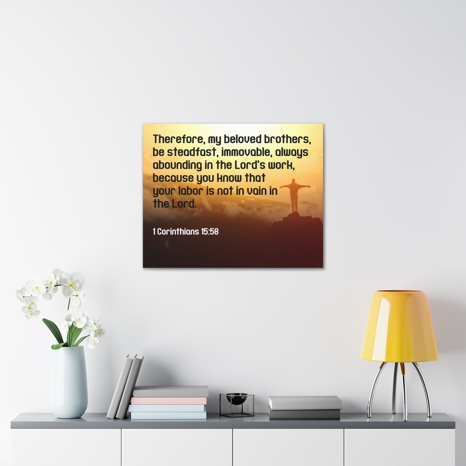 Lord's Work 1 Corinthians 15:58 Christian Dad Canvas-Express Your Love Gifts