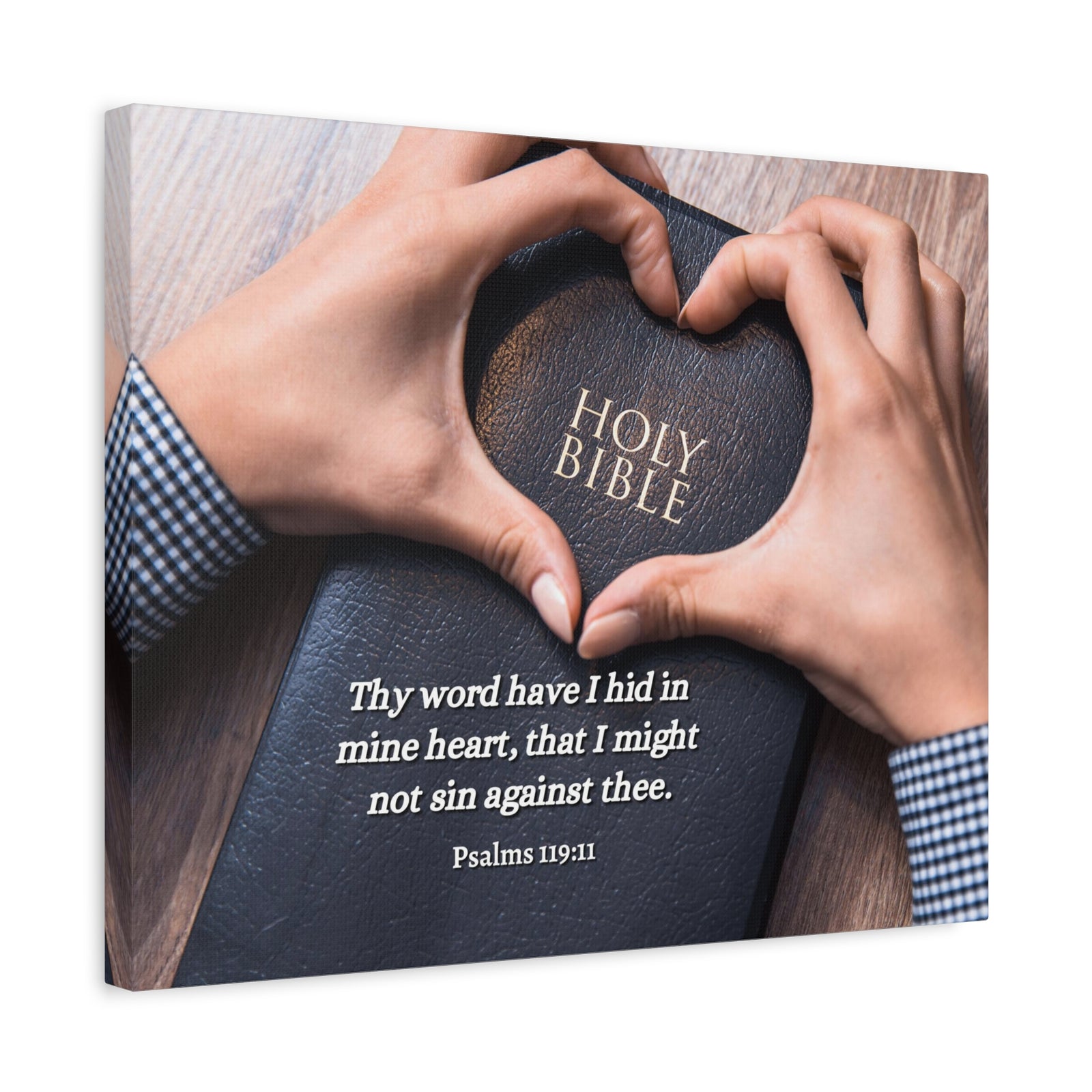 Scripture Walls Heart Psalms 119:11 Bible Verse Canvas Christian Wall Art Ready to Hang-Express Your Love Gifts