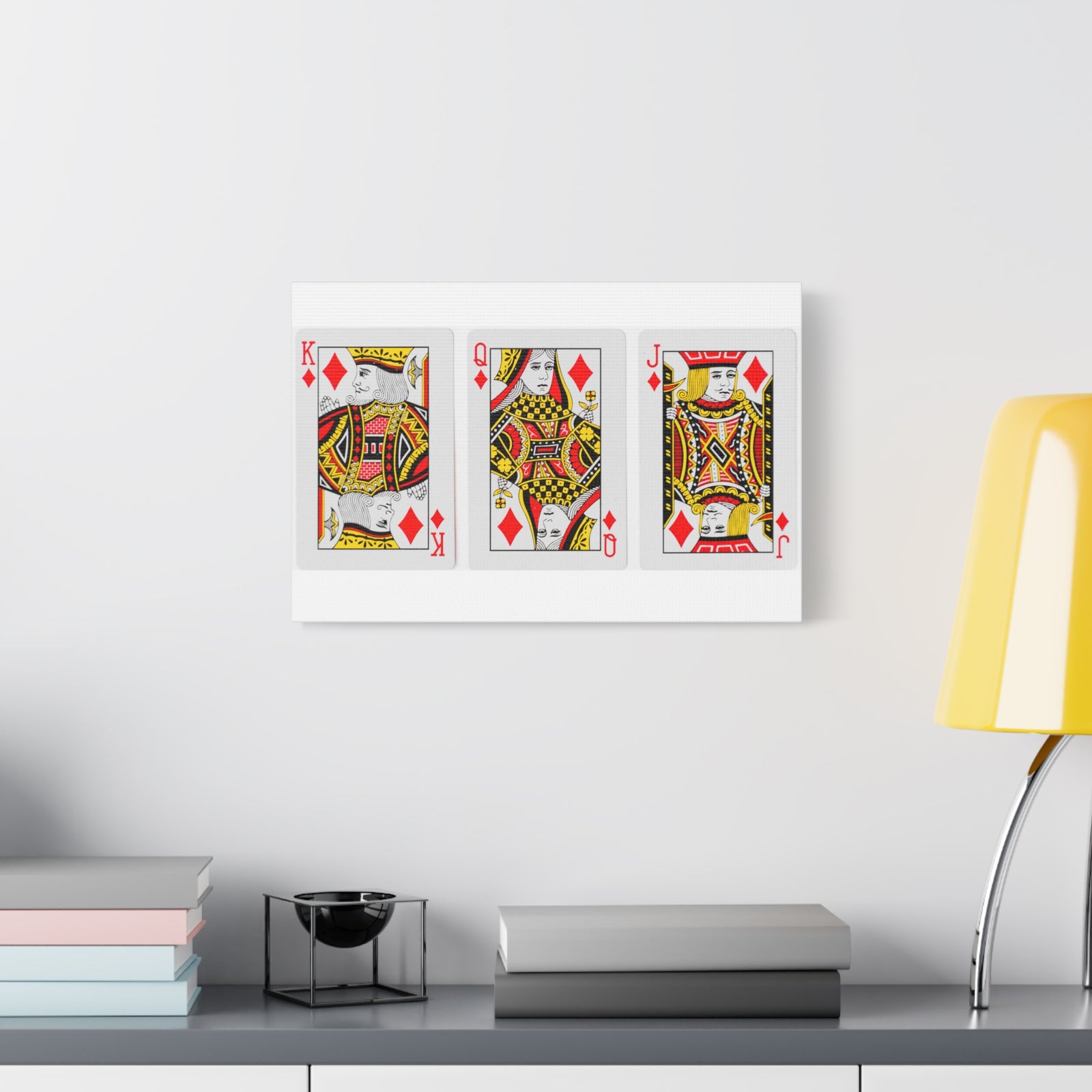 Diamonds Playing Cards Full Deck Playing Card Canvas Wall Art for Home Decor Ready-to-Hang-Express Your Love Gifts
