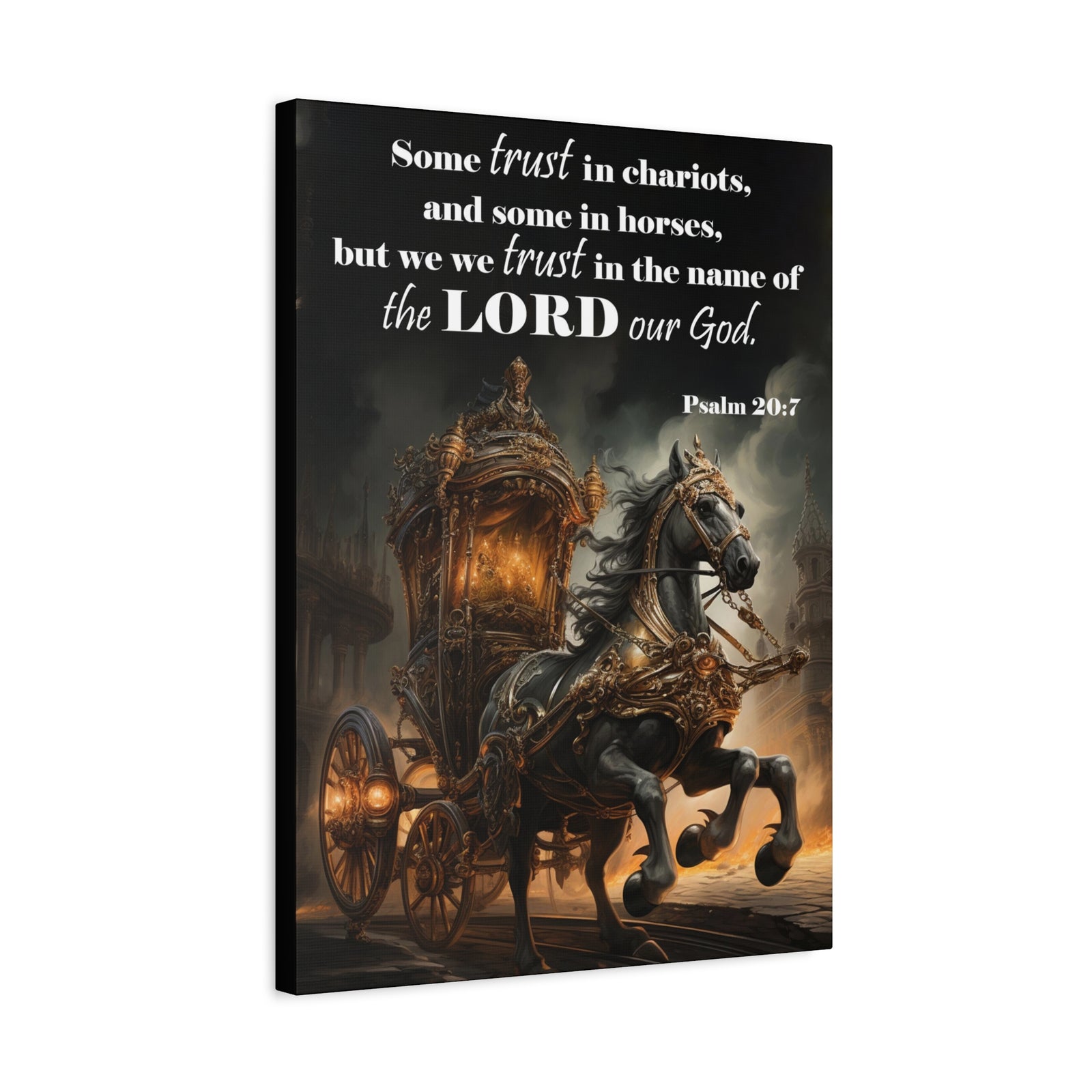 Scripture Walls Trust in the Name of the Lord Psalm 20:7 Christian Wall Art Print Ready to Hang Unframed-Express Your Love Gifts