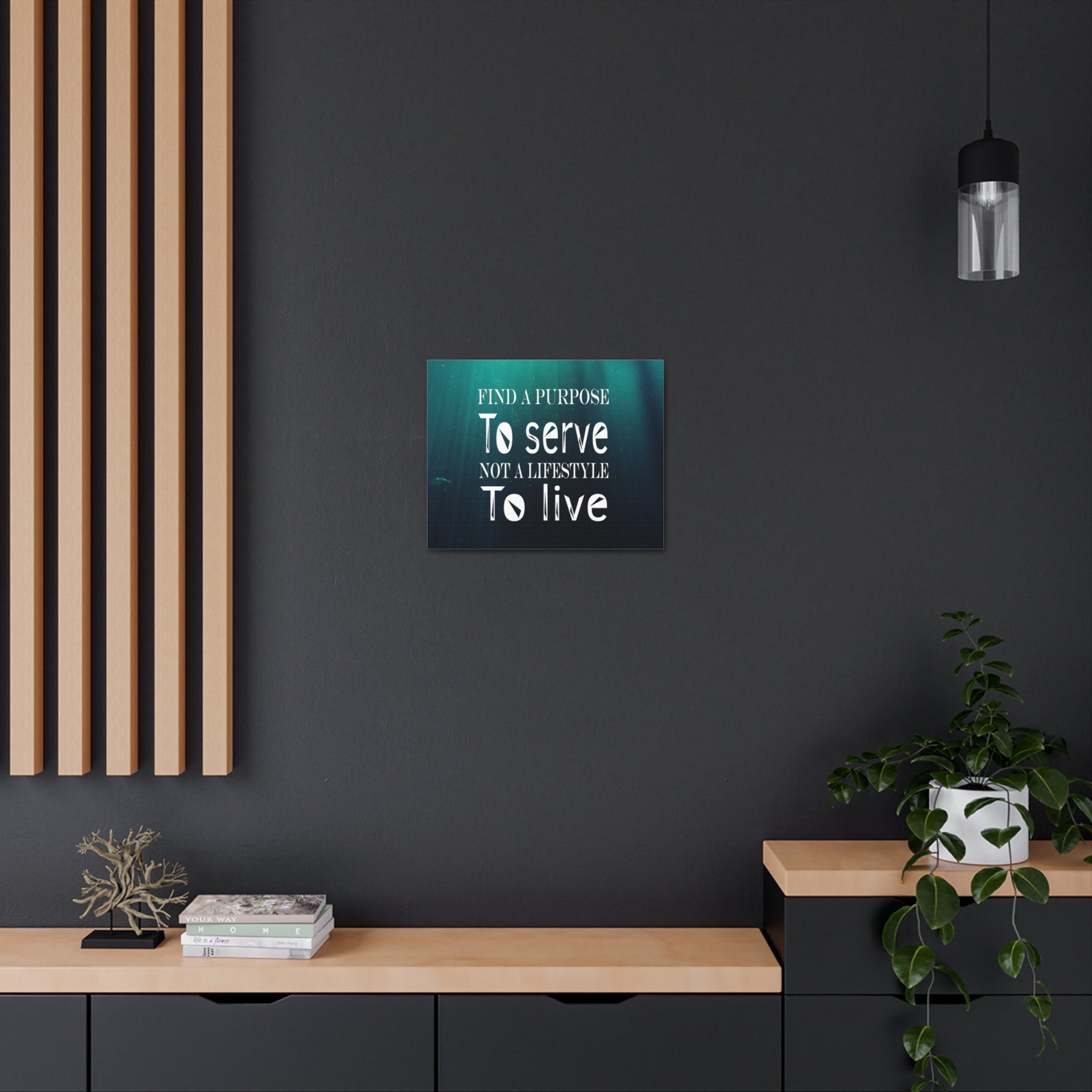Inspirational Quote Canvas Find A Purpose To Serve Motivational Print Ready to Hang Artwork-Express Your Love Gifts