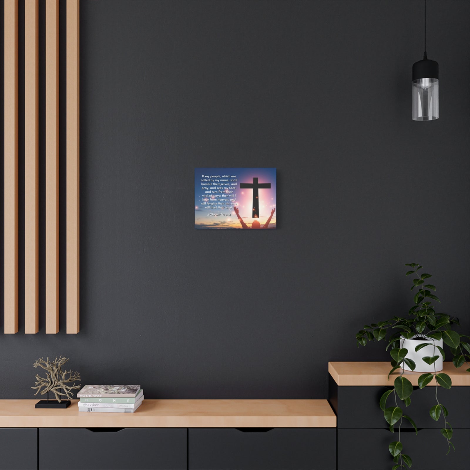 Scripture Walls Hear From Heaven 2 Chronicles 7:14 Bible Verse Canvas Christian Wall Art Ready to Hang-Express Your Love Gifts