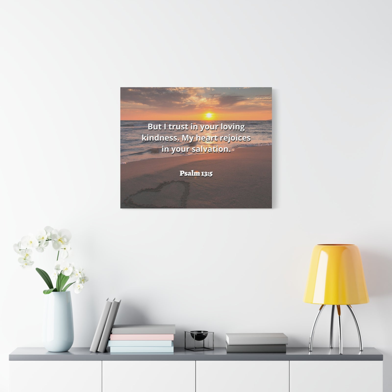 Scripture Canvas Thy Salvation Psalm 13:5 Christian Wall Art Bible Verse Print Ready to Hang-Express Your Love Gifts