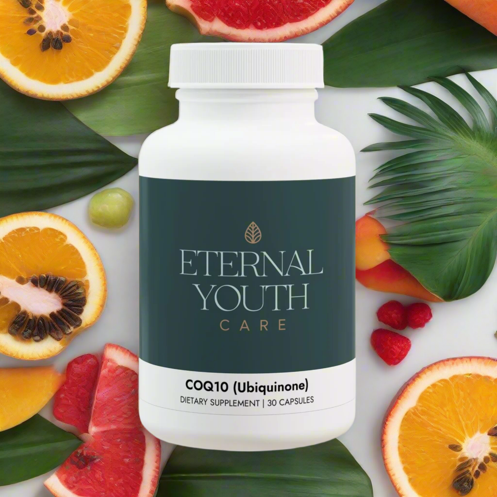 Eternal Youth CoQ10 (Ubiquinone) Supplement – Antioxidant & Energy Support Non-GMO, Vegan (30 Capsules)-Express Your Love Gifts