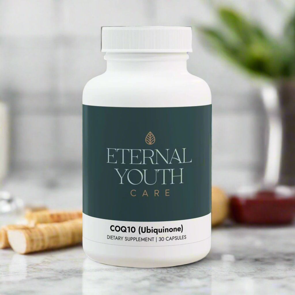 Eternal Youth CoQ10 (Ubiquinone) Supplement – Antioxidant & Energy Support Non-GMO, Vegan (30 Capsules)-Express Your Love Gifts