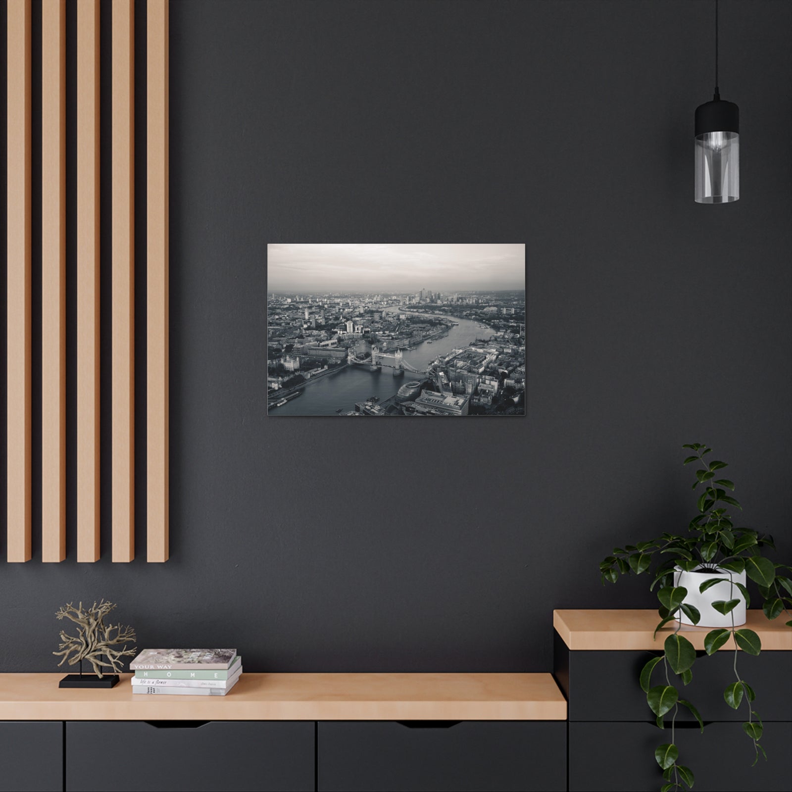 London Black And White Skyline Canvas Artwork High-Quality Breathtaking Stunning Cityscape for Home Decor Ready to Hang-Express Your Love Gifts