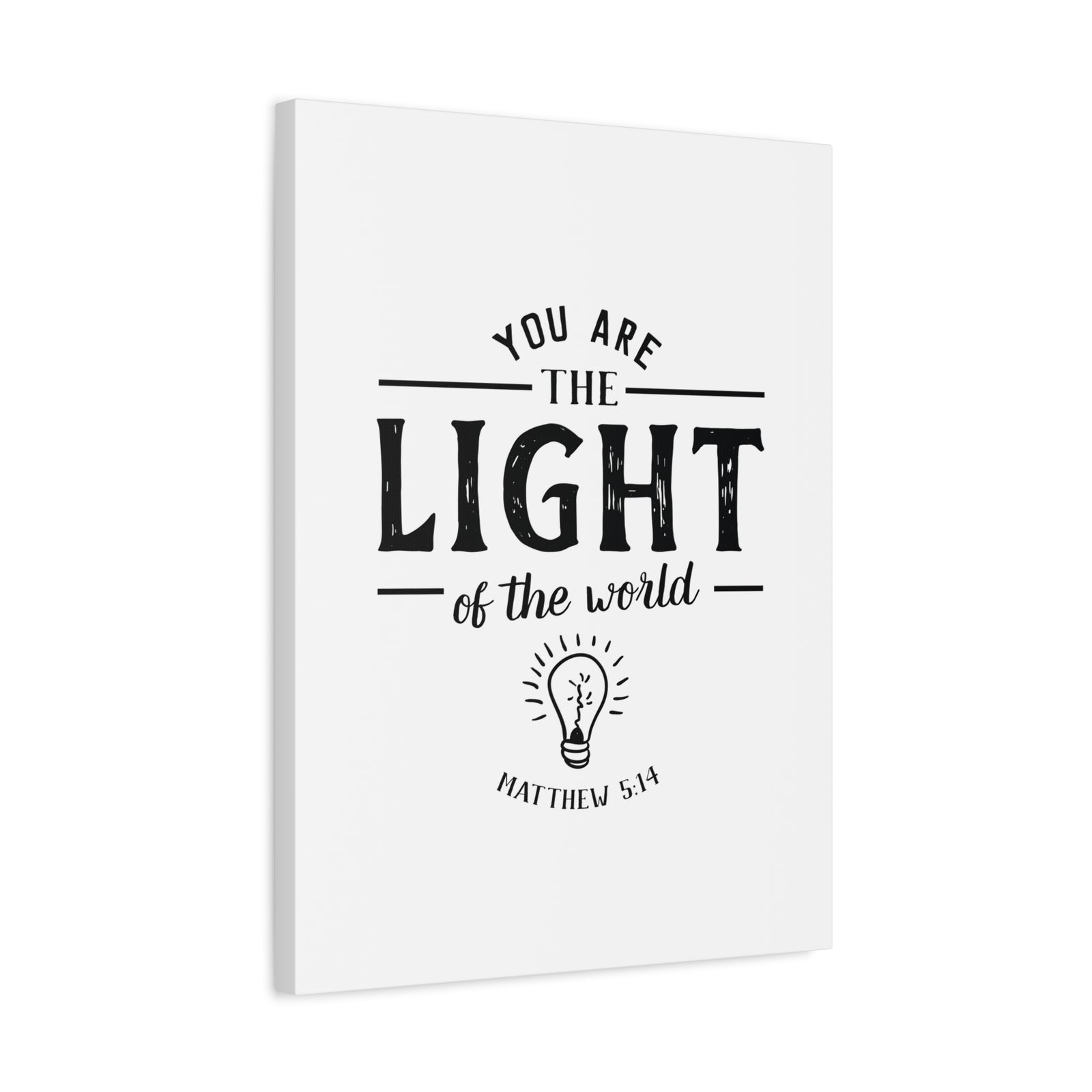 Scripture Canvas You Are The Light Matthew 5:14 Christian Wall Art Bible Verse Print Ready To Hang-Express Your Love Gifts