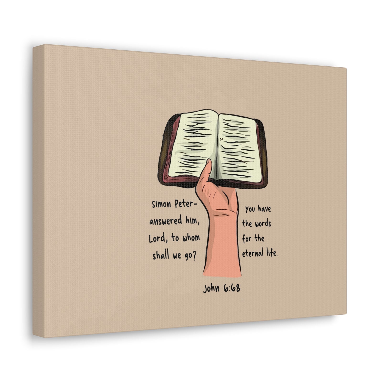 Scripture Walls Lord To Whom Shall We Go John 6:68 Bible Verse Canvas Christian Wall Art Ready To Hang-Express Your Love Gifts