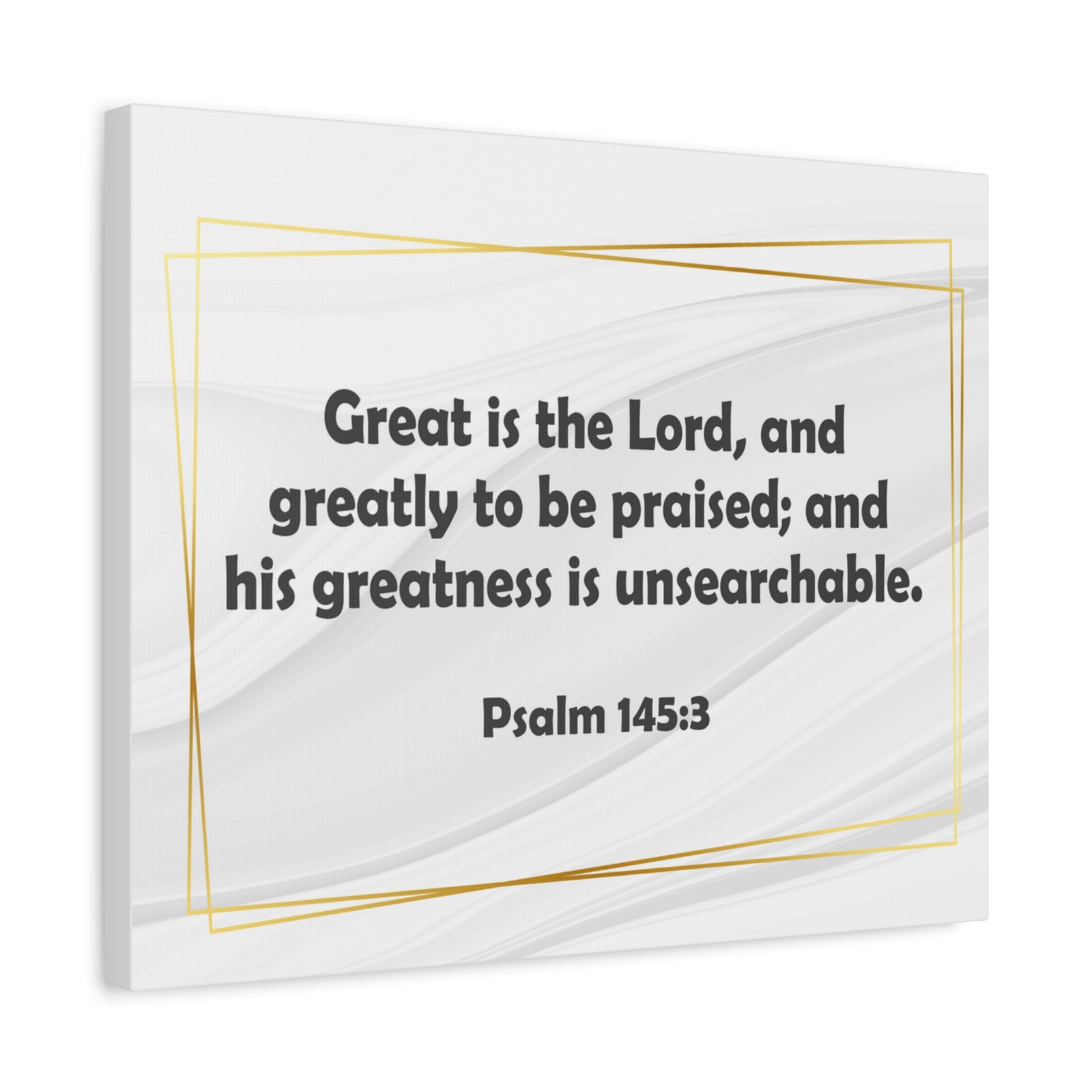 Bible Verse Canvas Great is the Lord Psalm 145:3 Christian Home Décor Wall Art Scripture Ready to Hang Faith Print-Express Your Love Gifts