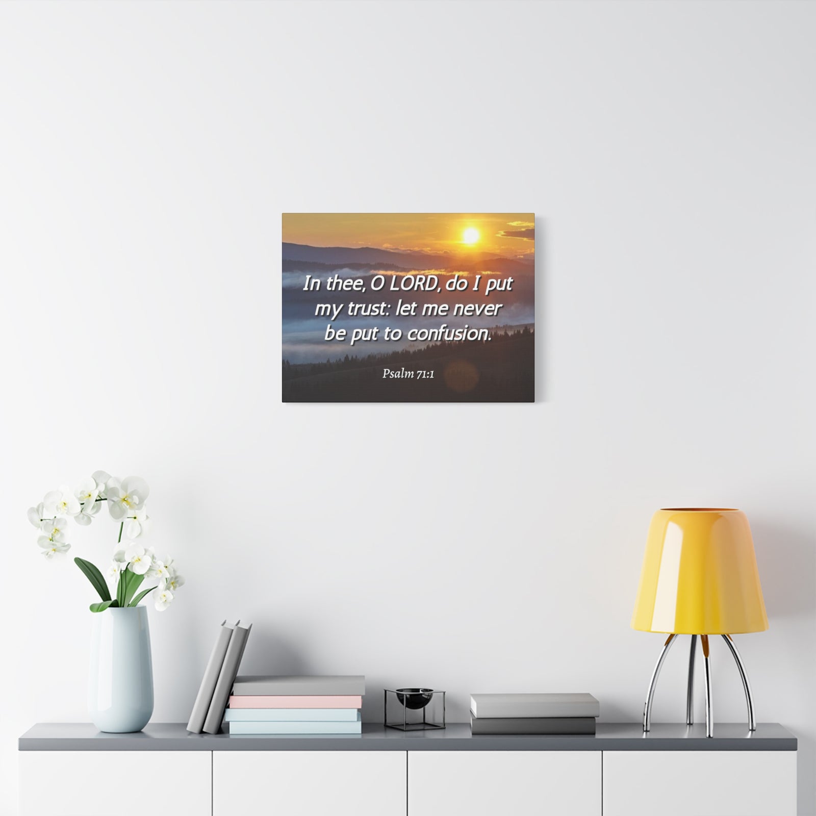 Scripture Canvas Confusion Psalm 71:1 Christian Wall Art Bible Verse Print Ready to Hang-Express Your Love Gifts