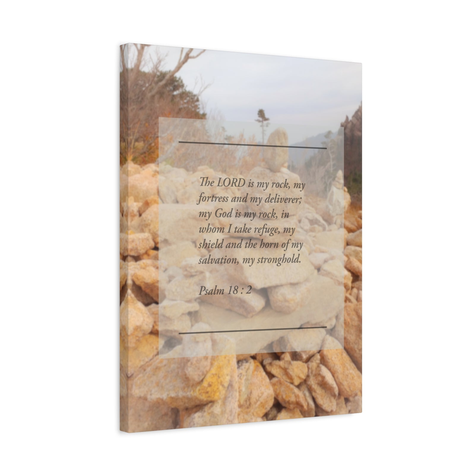 Scripture Walls Horn Of My Salvation Psalm 18:2 Bible Verse Canvas Christian Wall Art Ready to Hang-Express Your Love Gifts