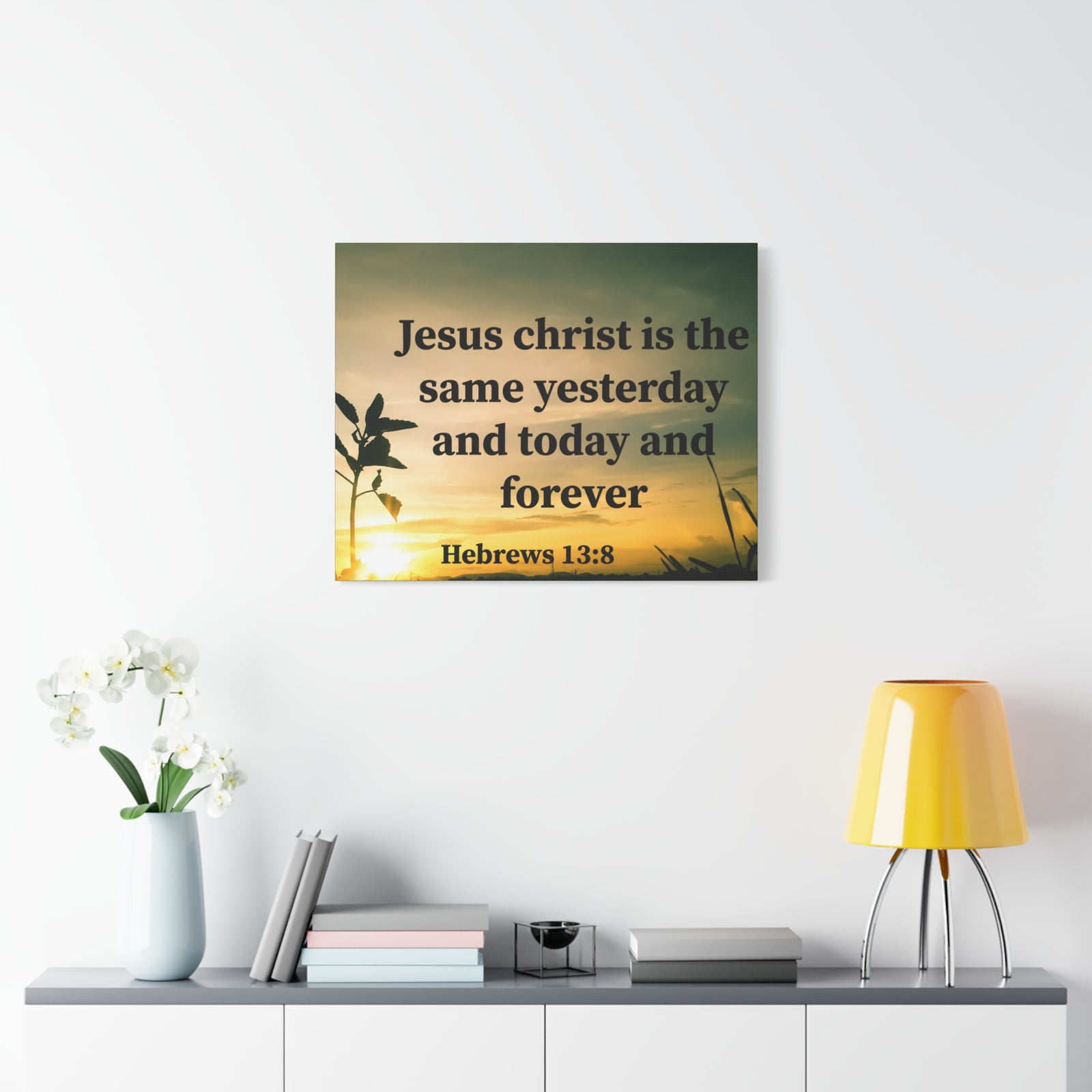 Scripture Walls Today And Forever Hebrews 13:8 Bible Verse Canvas Christian Wall Art Ready to Hang