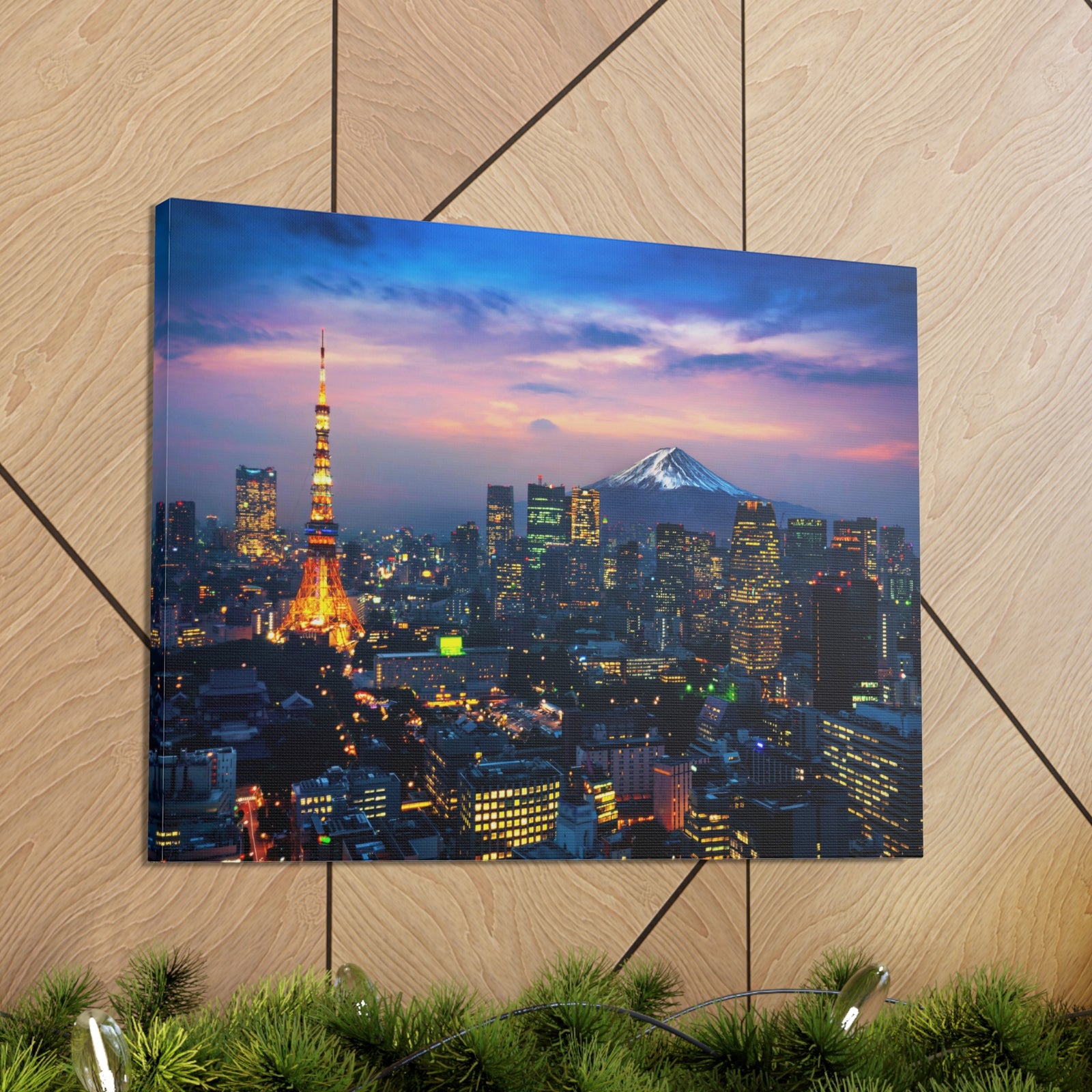 Tokyo Night Skyline Canvas Artwork High-Quality Breathtaking Stunning Cityscape for Home Decor Ready to Hang-Express Your Love Gifts
