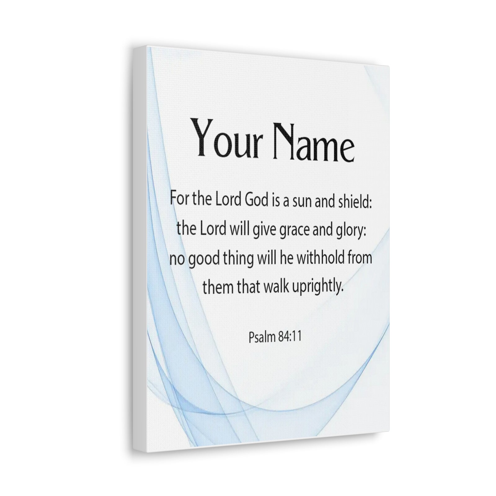 Scripture Walls Personalized Psalm 84:11 Bible Chapter Canvas Christian Wall Art Ready to Hang-Express Your Love Gifts